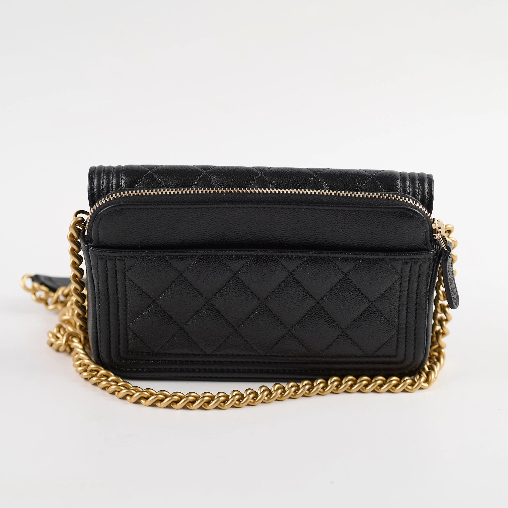 Chanel Boy Wallet On Chain WOC Caviar Black