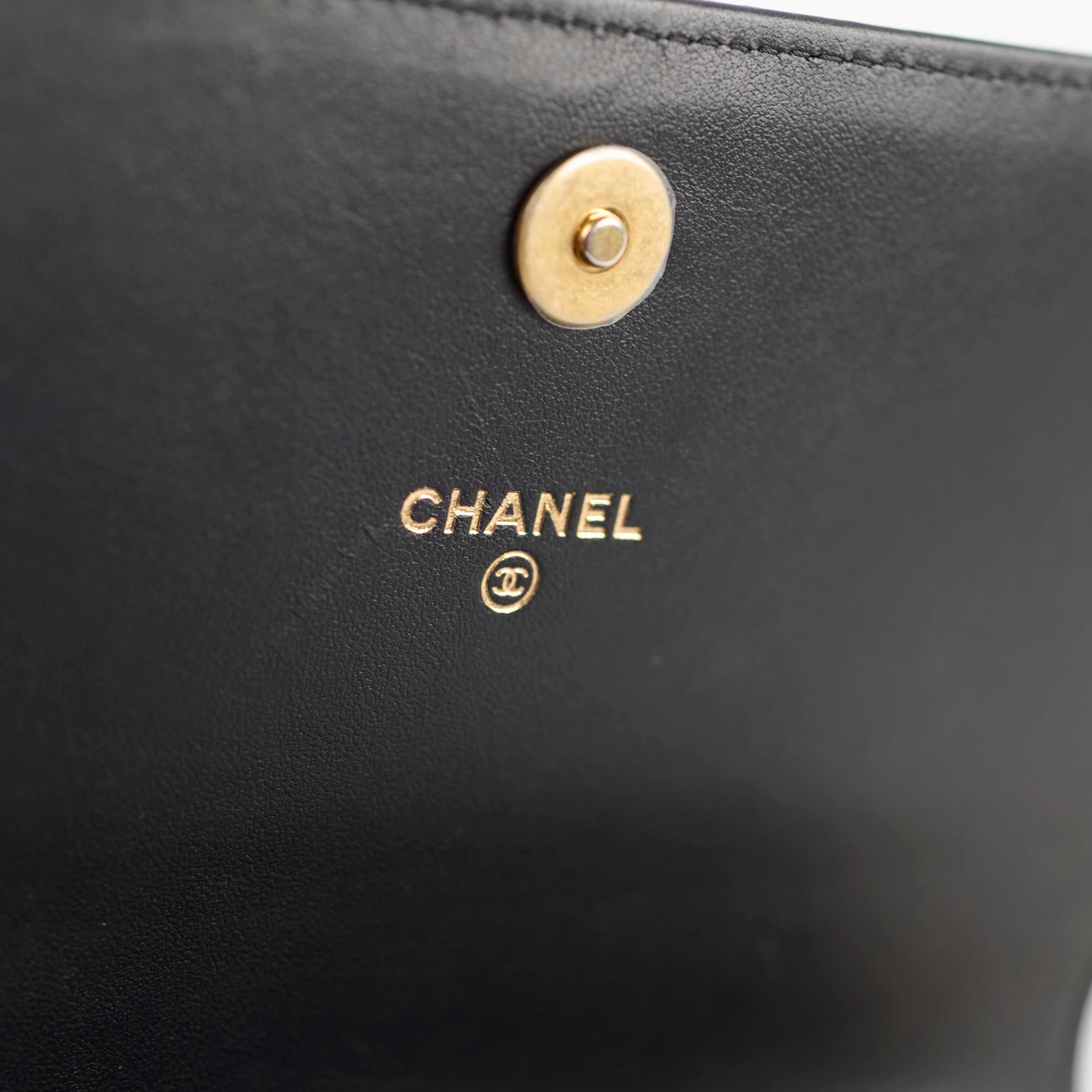 Chanel Boy Wallet On Chain WOC Caviar Black