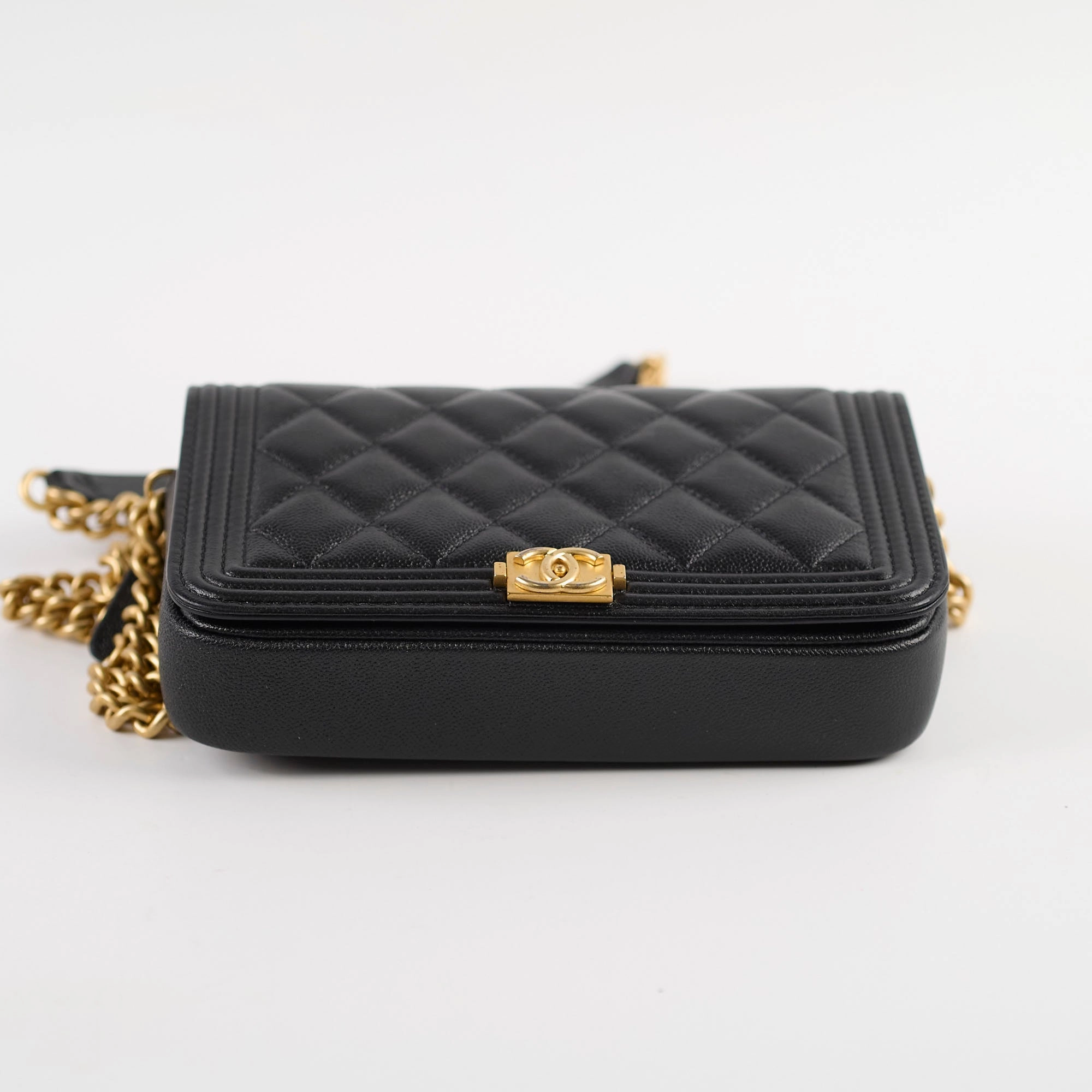 Chanel Boy Wallet On Chain WOC Caviar Black