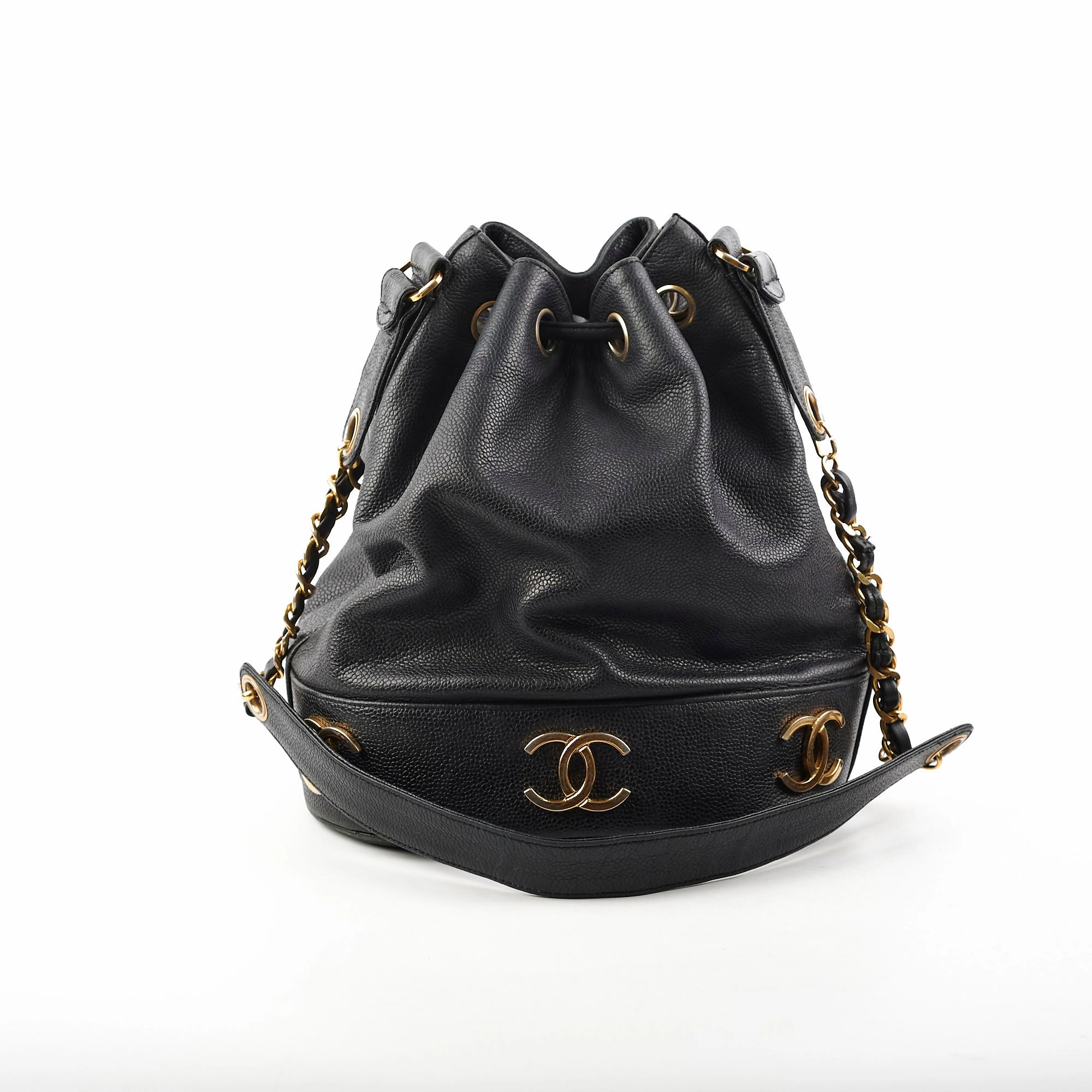 Chanel Bucket Bag Caviar Black