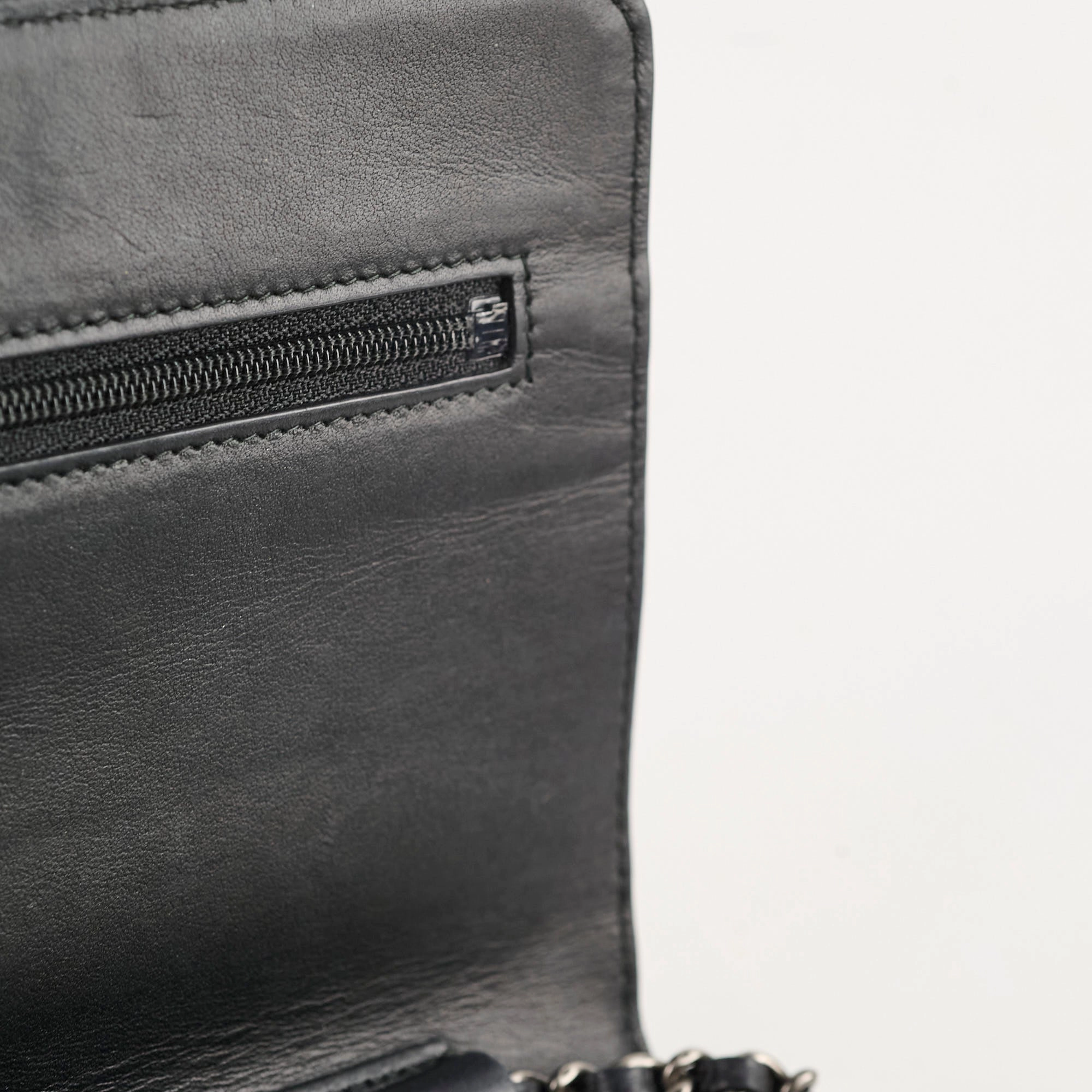 Chanel Calfskin Wallet on Chain WOC Black