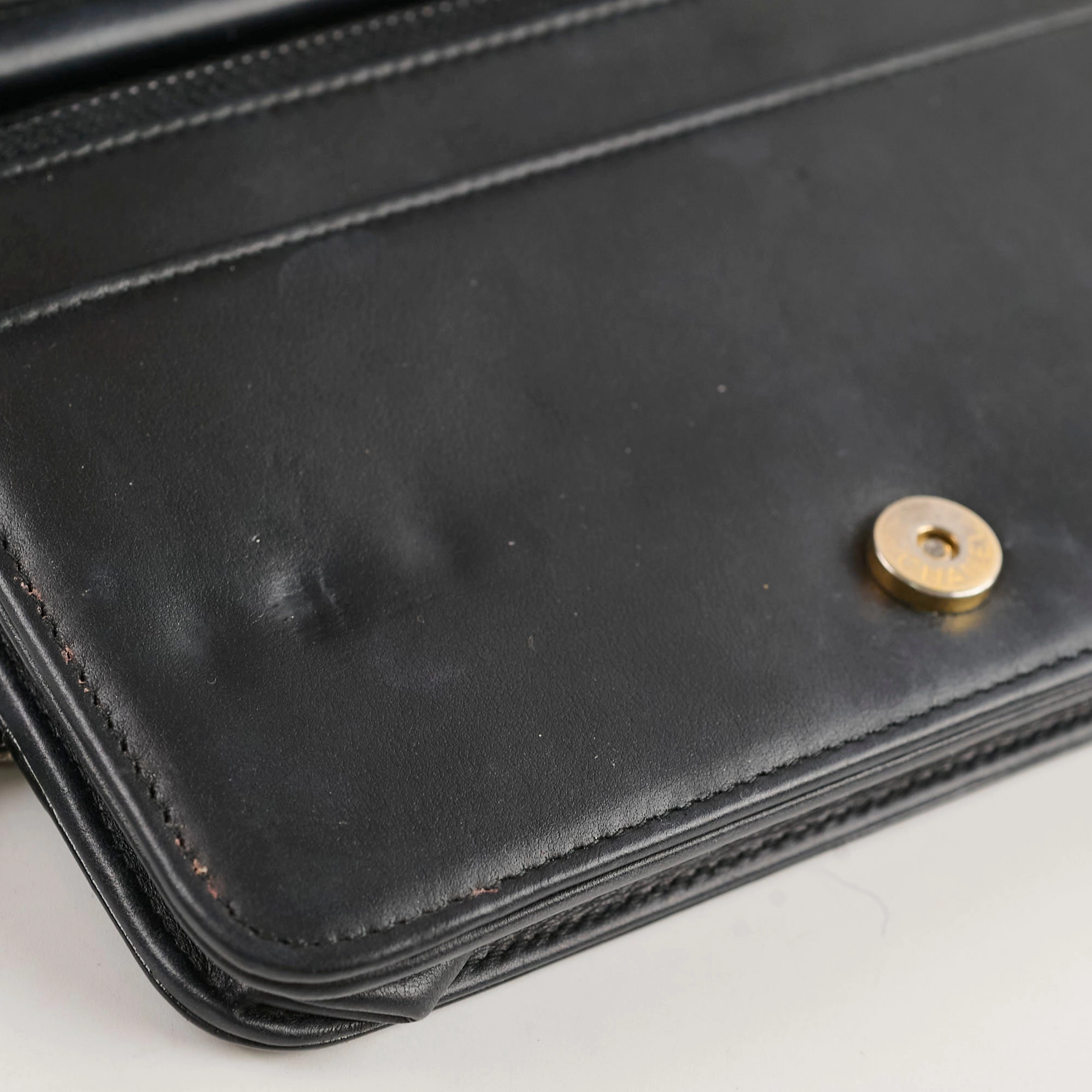Chanel Calfskin Wallet on Chain WOC Black