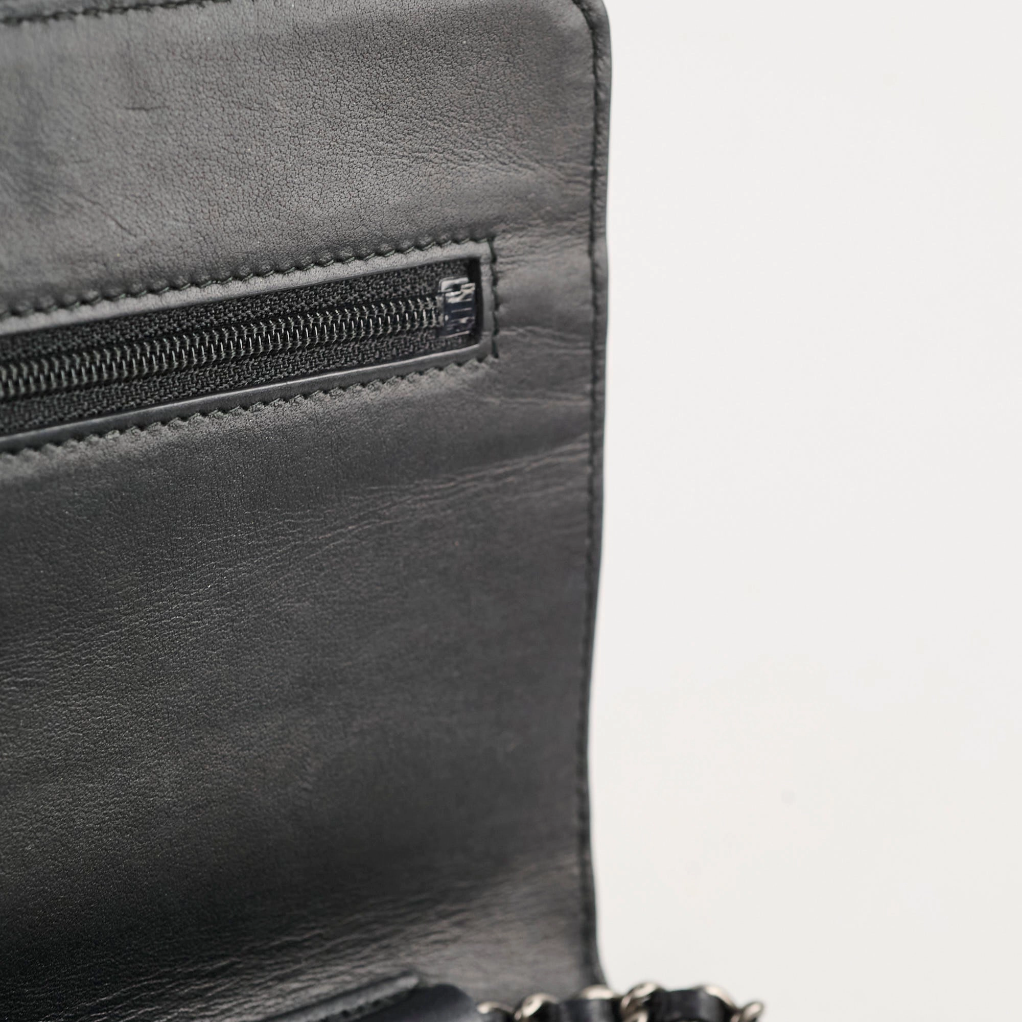 Chanel Calfskin Wallet on Chain WOC Black