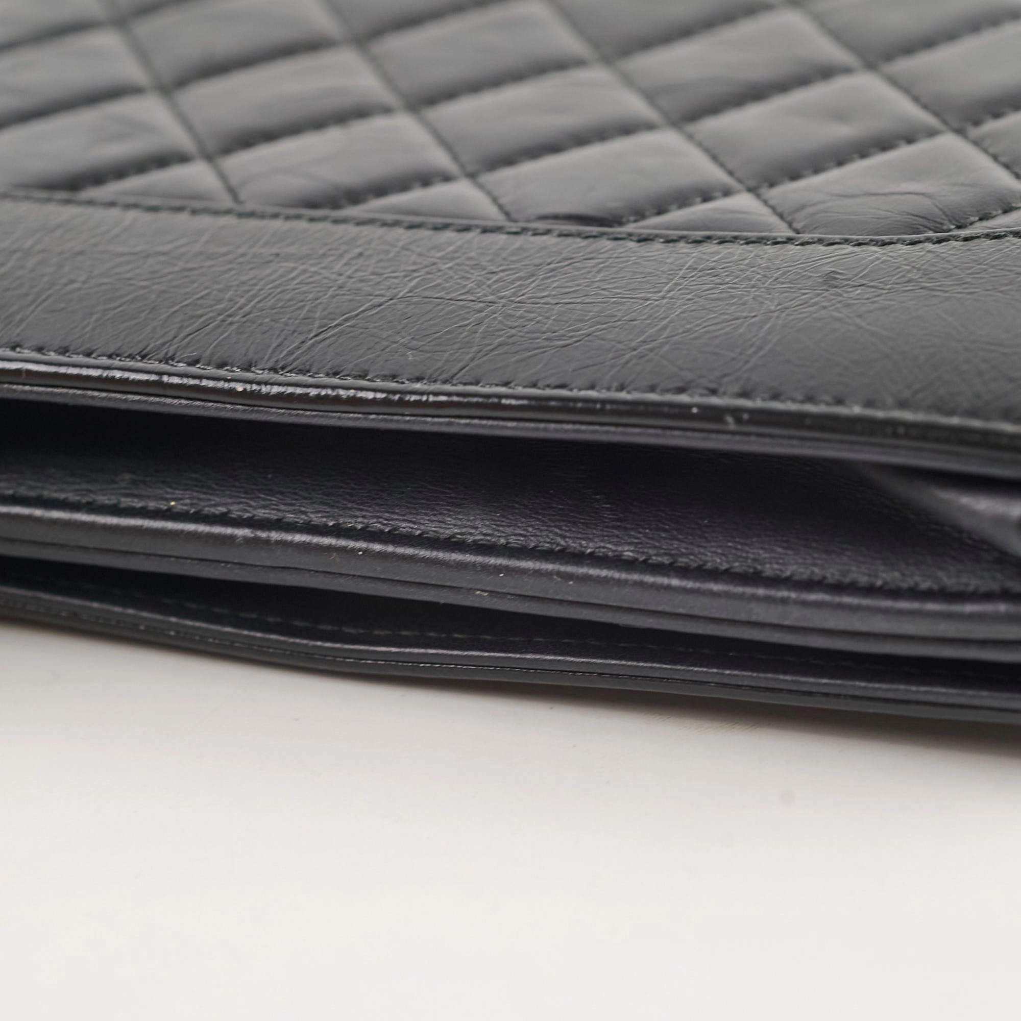 Chanel Calfskin Wallet on Chain WOC Black
