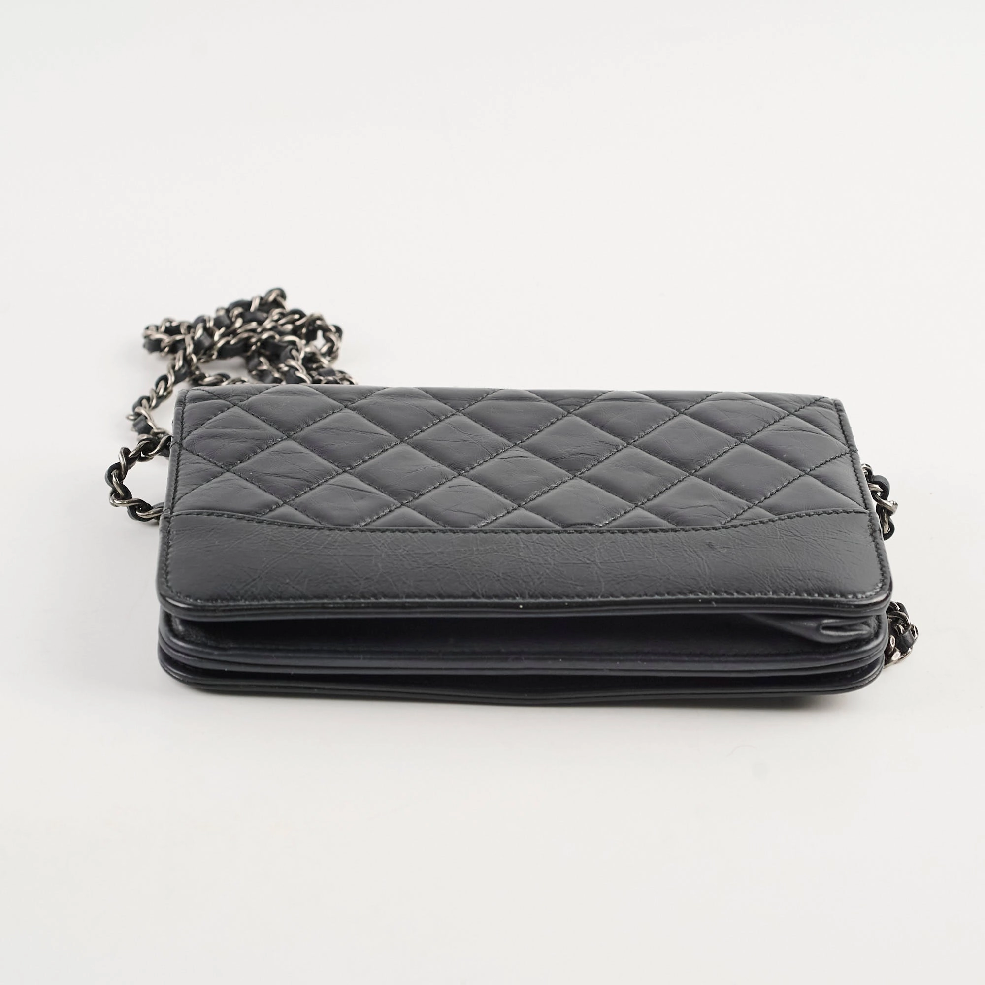 Chanel Calfskin Wallet on Chain WOC Black