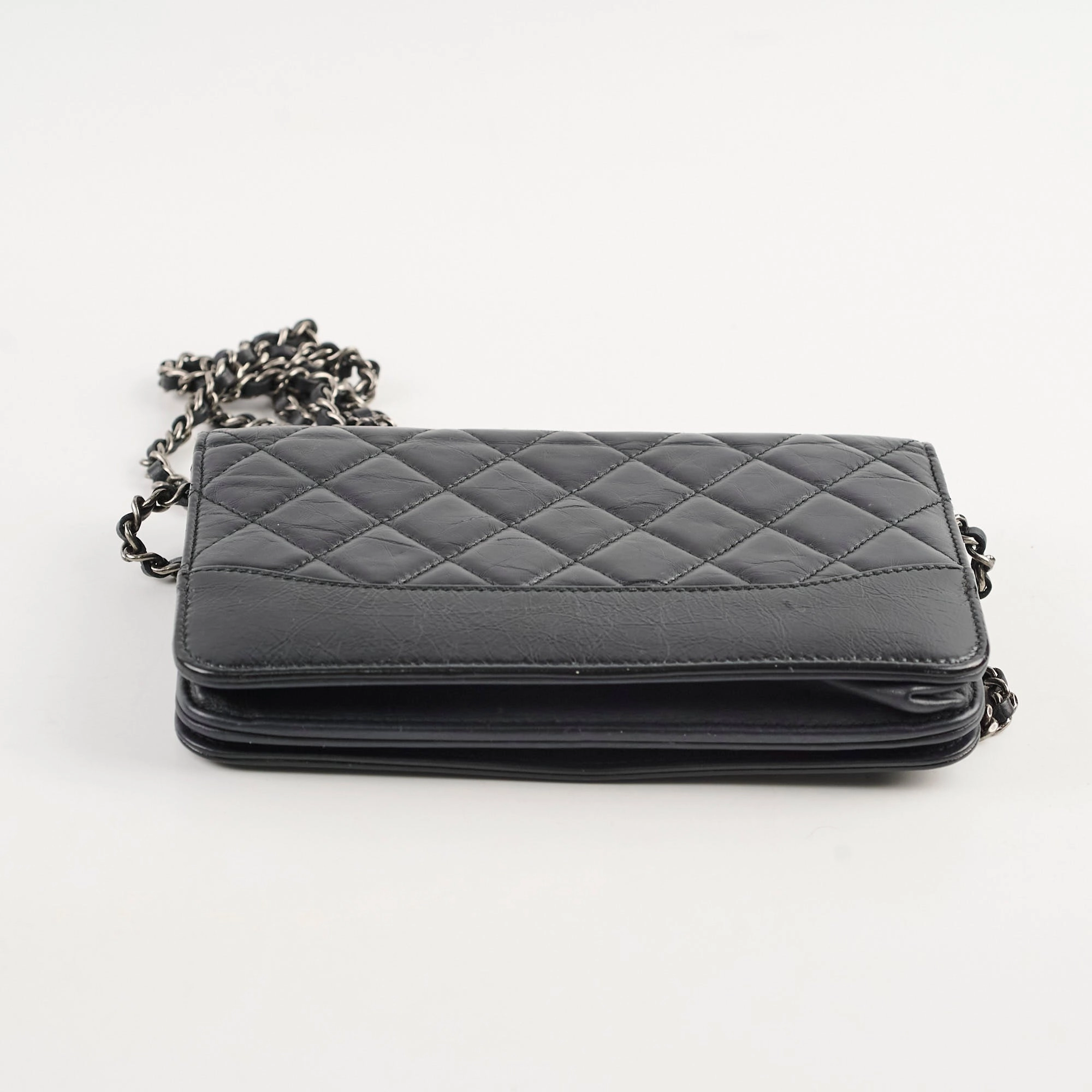 Chanel Calfskin Wallet on Chain WOC Black