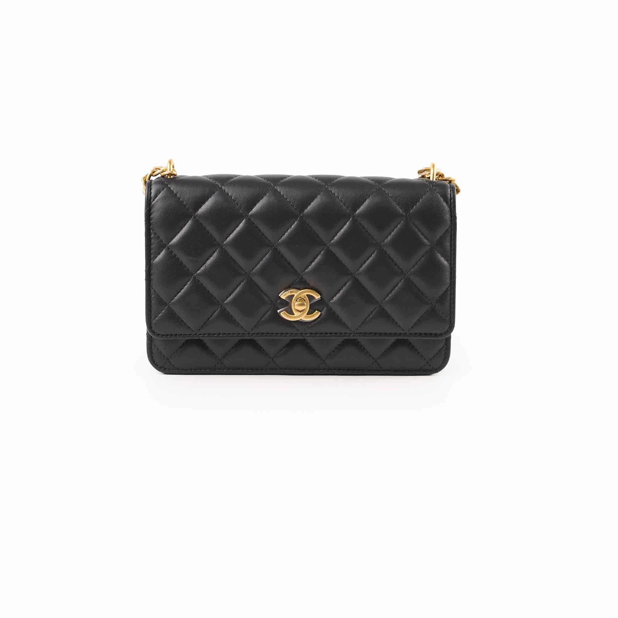 Chanel Camellia Adjusting Buckle with Gold CC Logo WOC