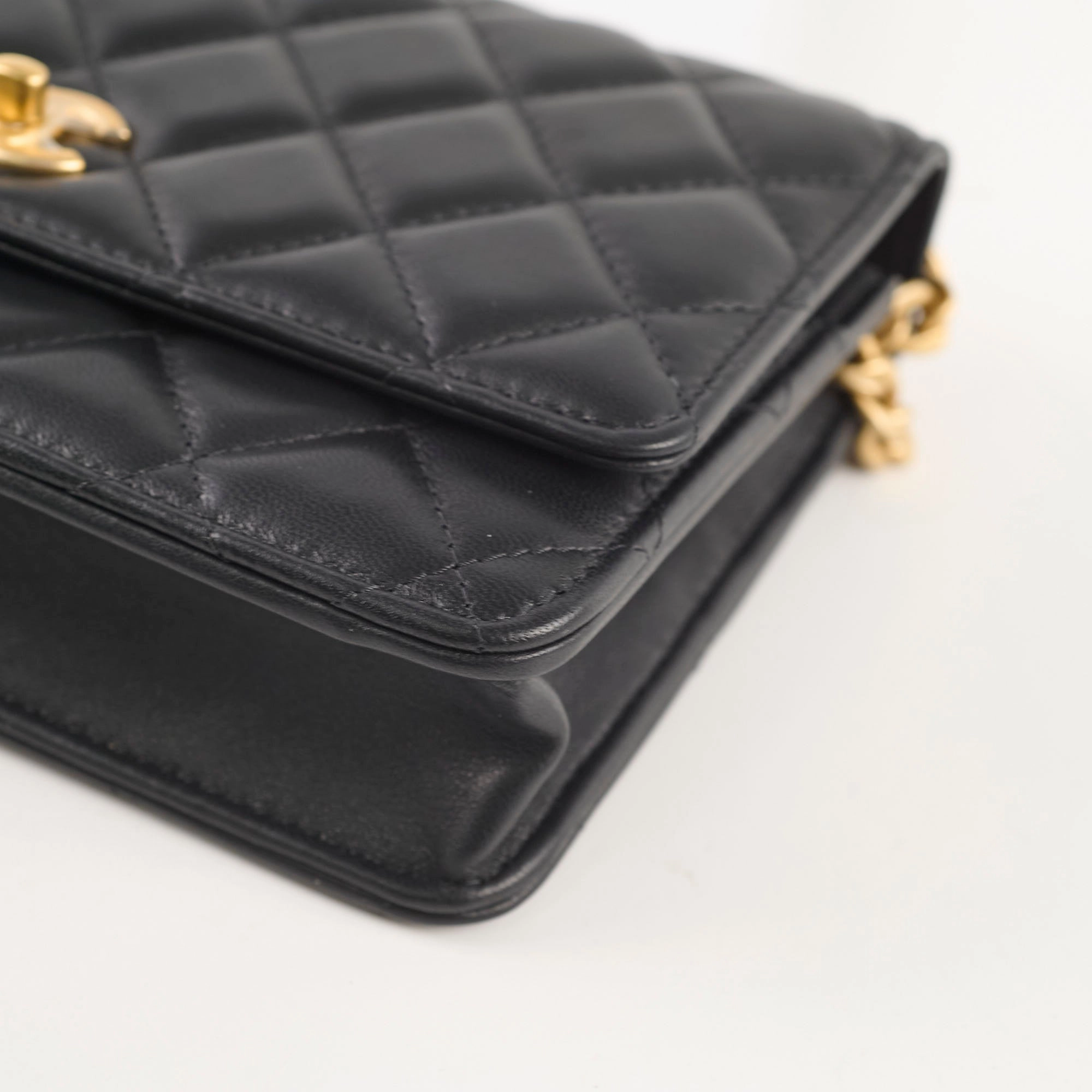 Chanel Camellia Adjusting Buckle with Gold CC Logo WOC