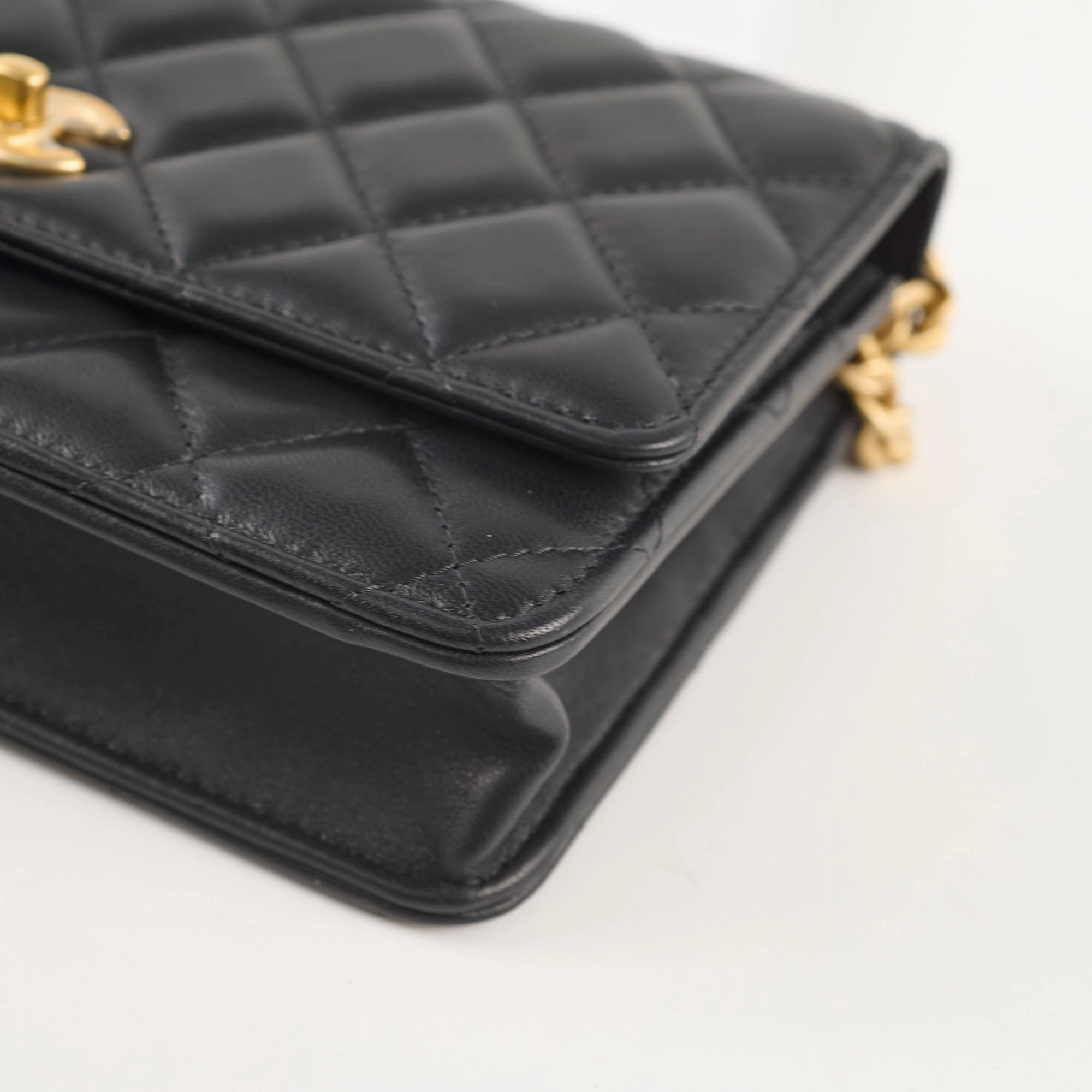 Chanel Camellia Adjusting Buckle with Gold CC Logo WOC