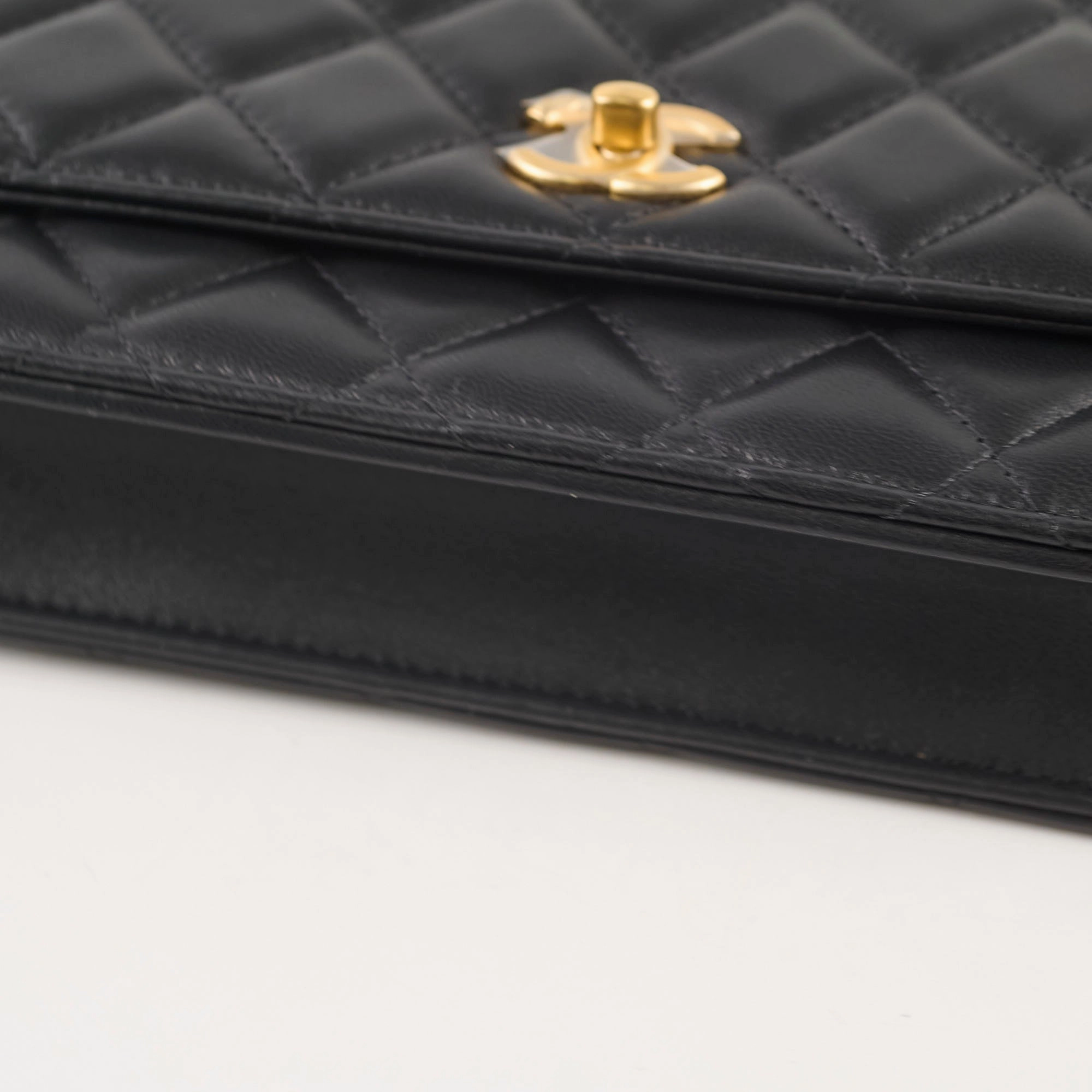 Chanel Camellia Adjusting Buckle with Gold CC Logo WOC