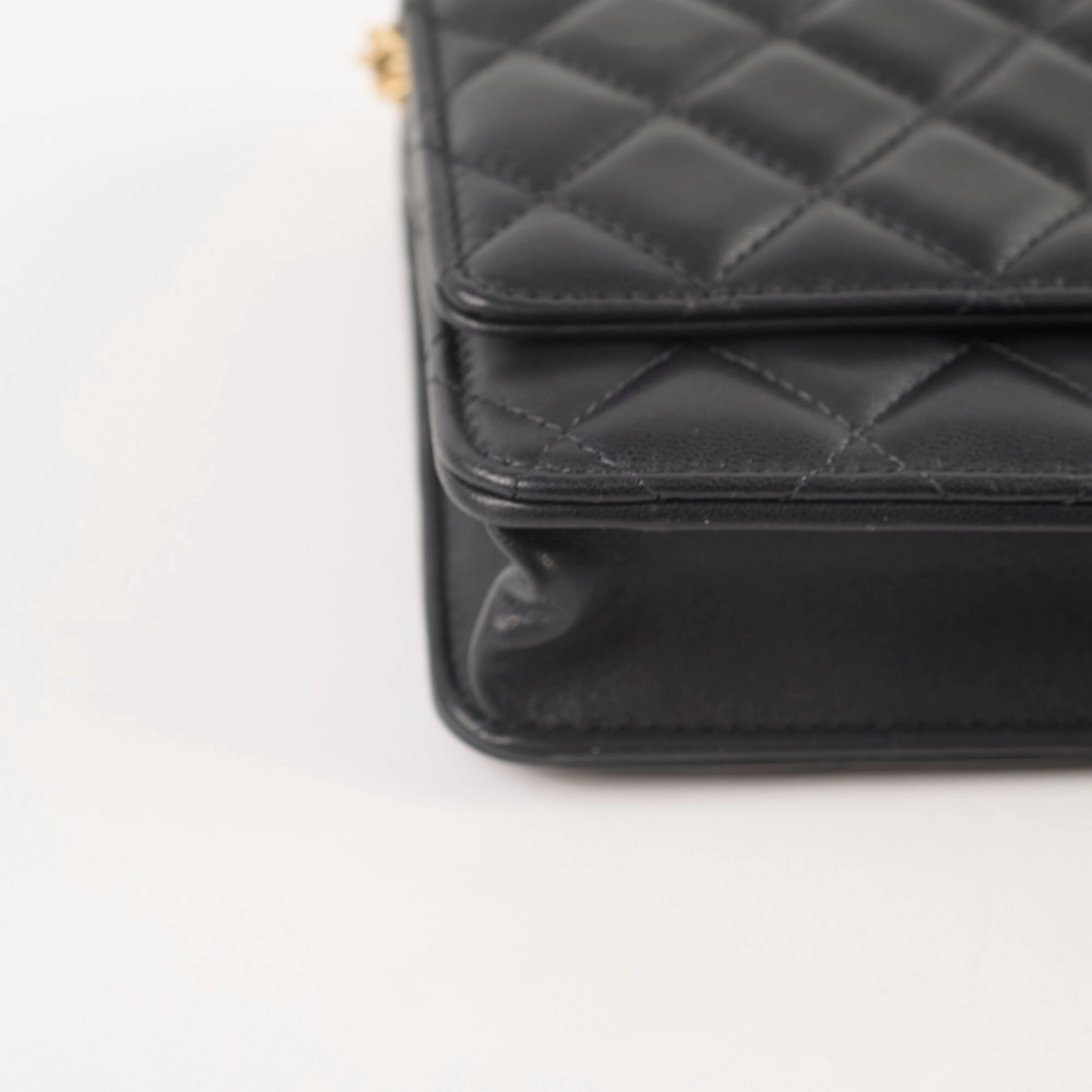 Chanel Camellia Adjusting Buckle with Gold CC Logo WOC