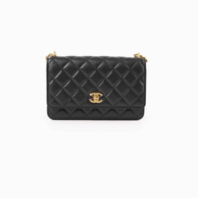 Chanel Camellia Adjusting Buckle with Gold CC Logo WOC