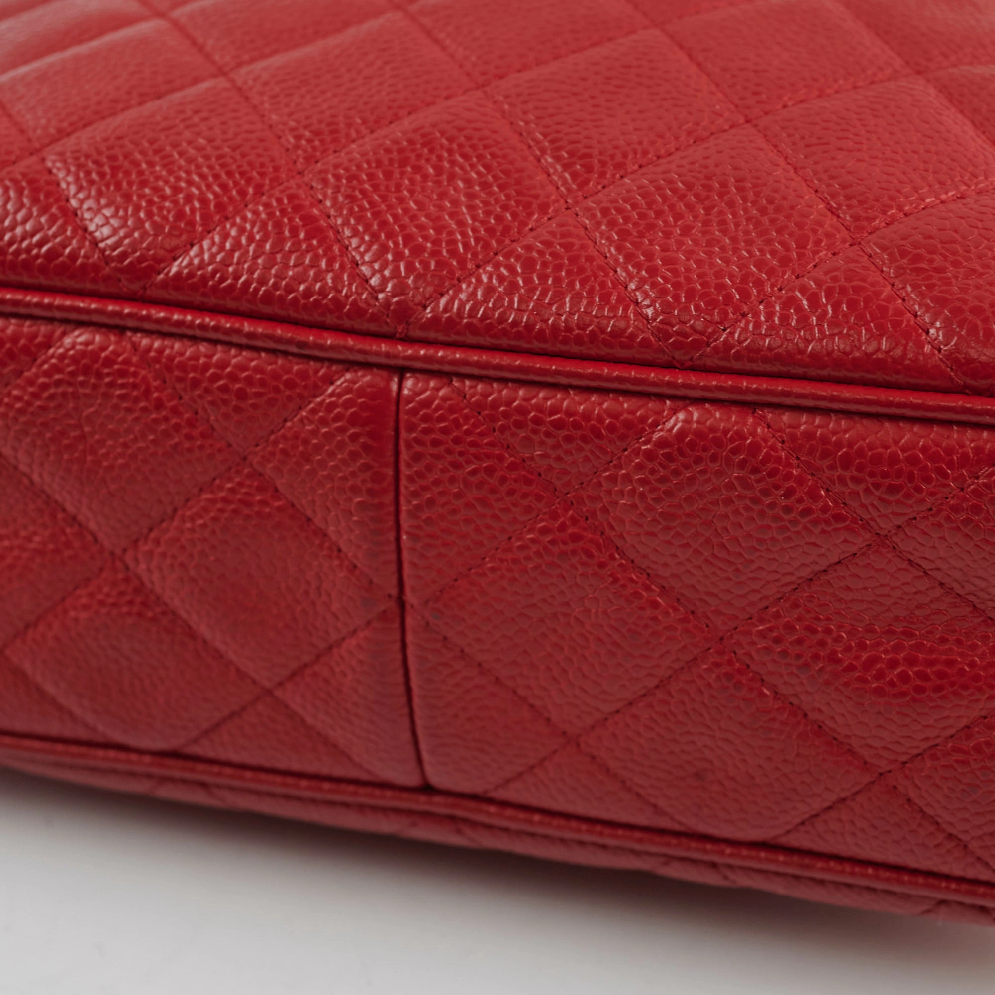 Chanel Camera Red Caviar Crossbody Bag - Series 2