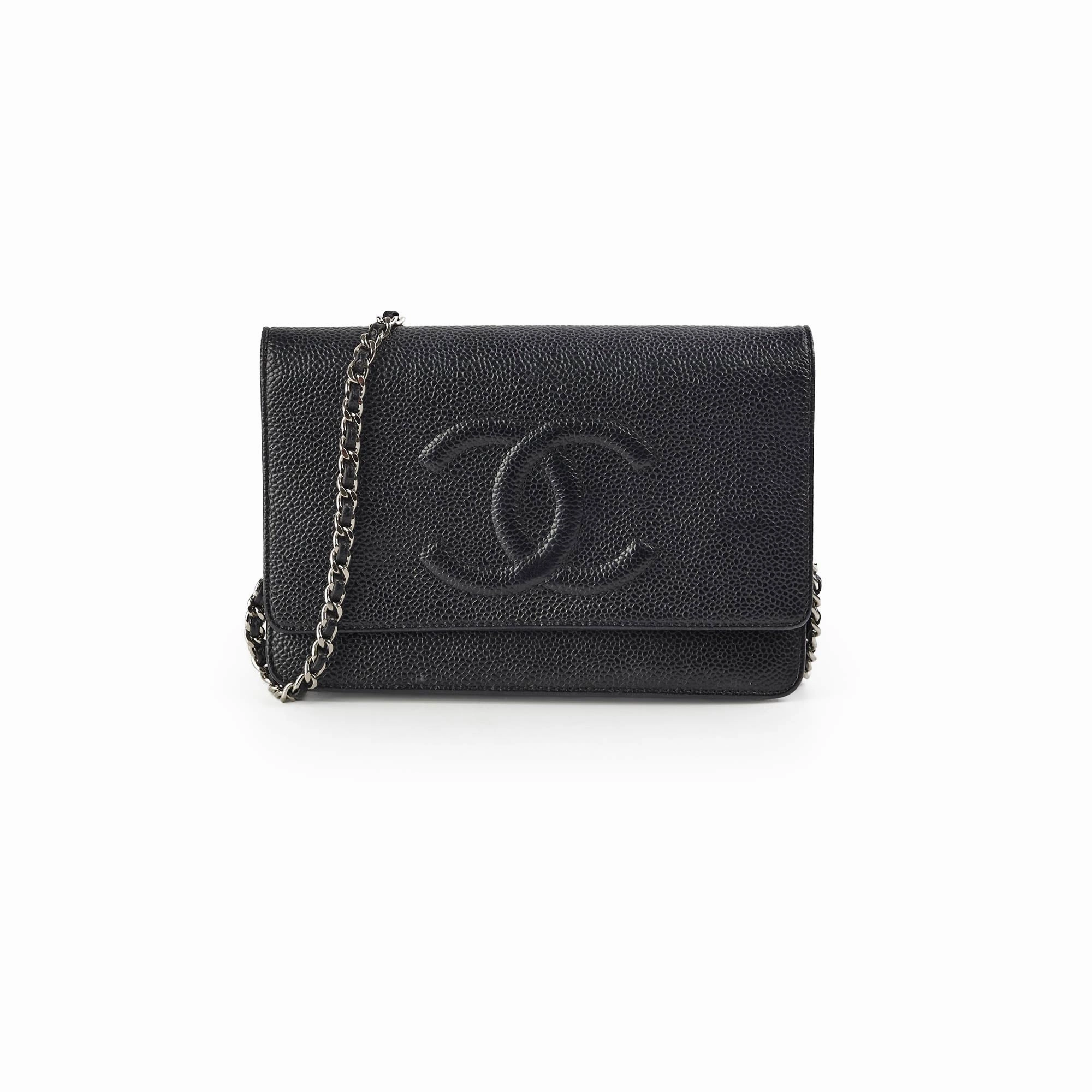 Chanel Caviar Black Wallet On Chain WOC