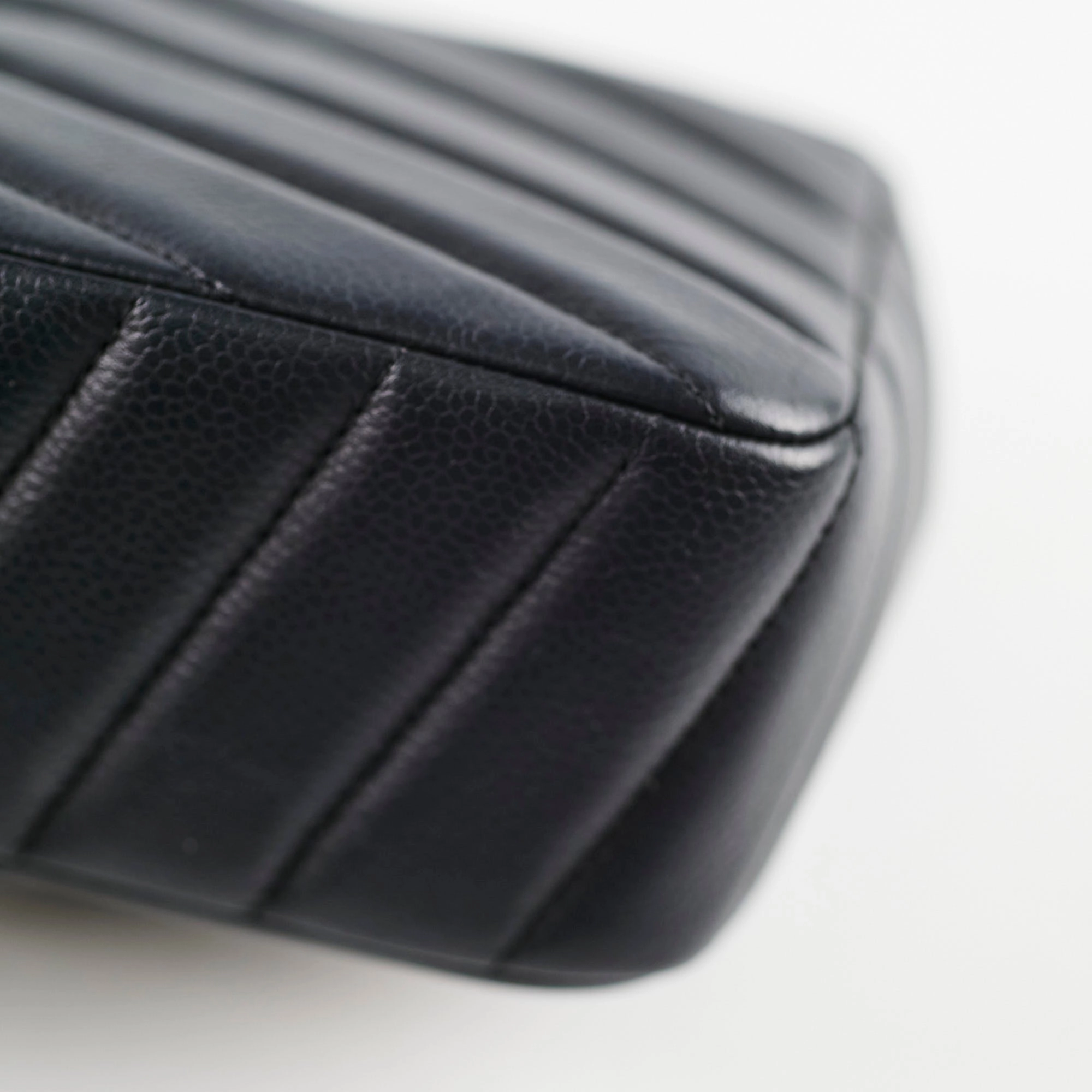Chanel Caviar Chevron Crossbody Bag Black Series 23