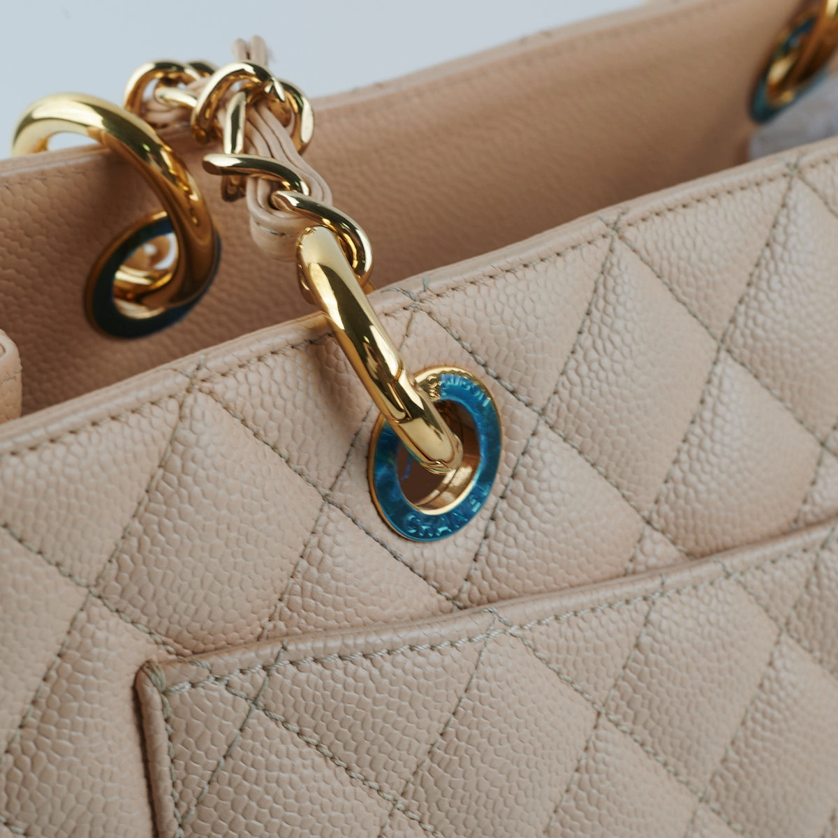 Chanel Caviar Grand Shopping Tote GST Beige