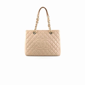 Chanel Caviar Grand Shopping Tote GST Beige