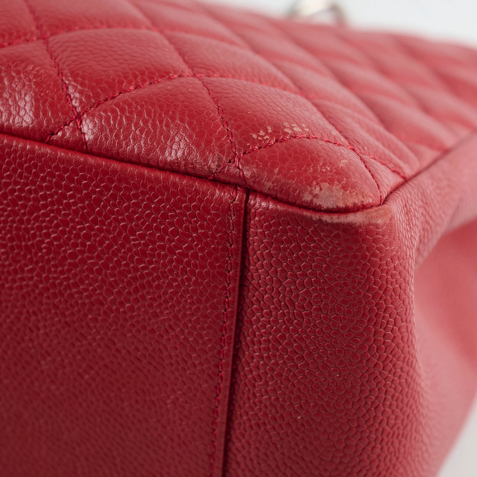 Chanel Caviar Grand Shopping Tote GST Red Series 15
