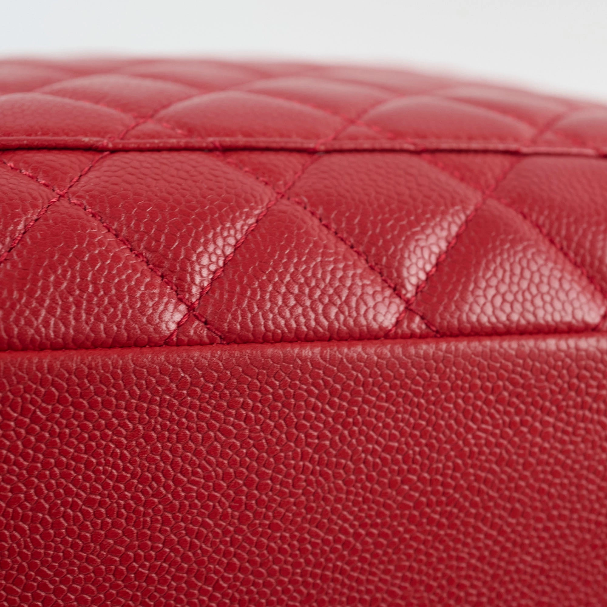 Chanel Caviar Grand Shopping Tote GST Red Series 15