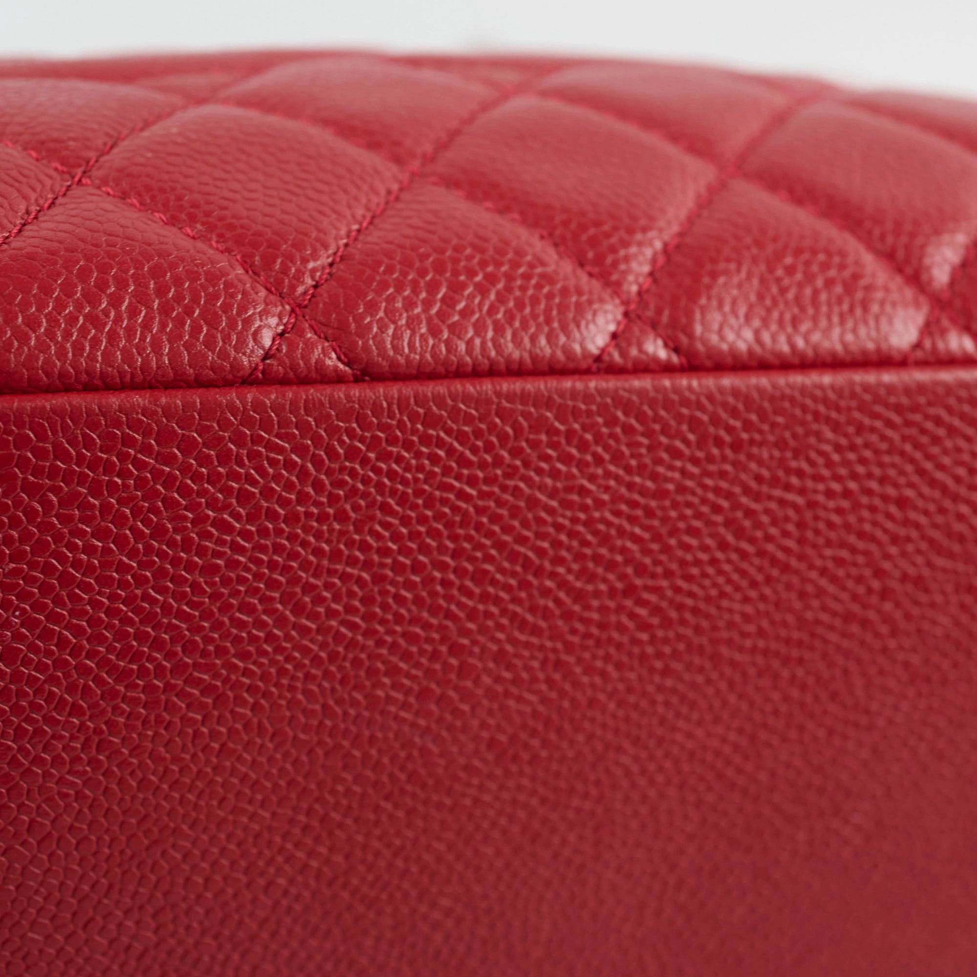 Chanel Caviar Grand Shopping Tote GST Red Series 15