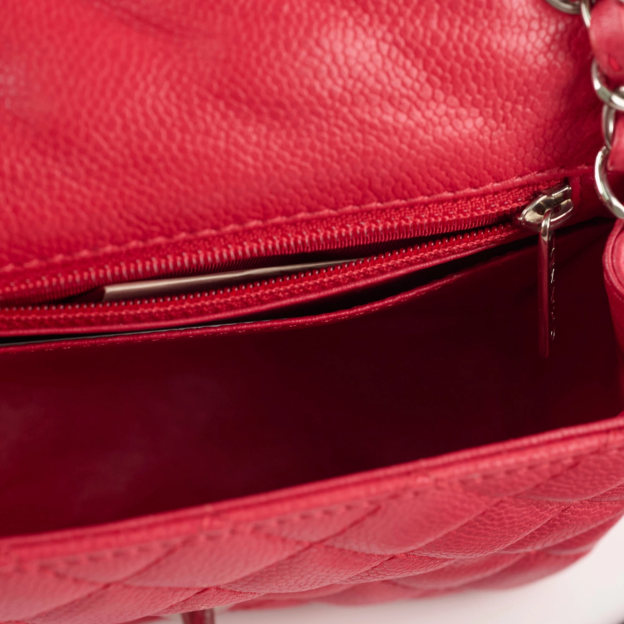Chanel Caviar Mini Square Red
