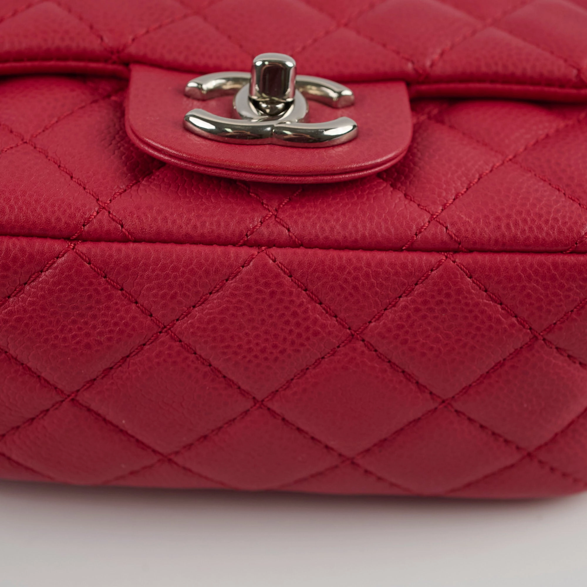 Chanel Caviar Mini Square Red