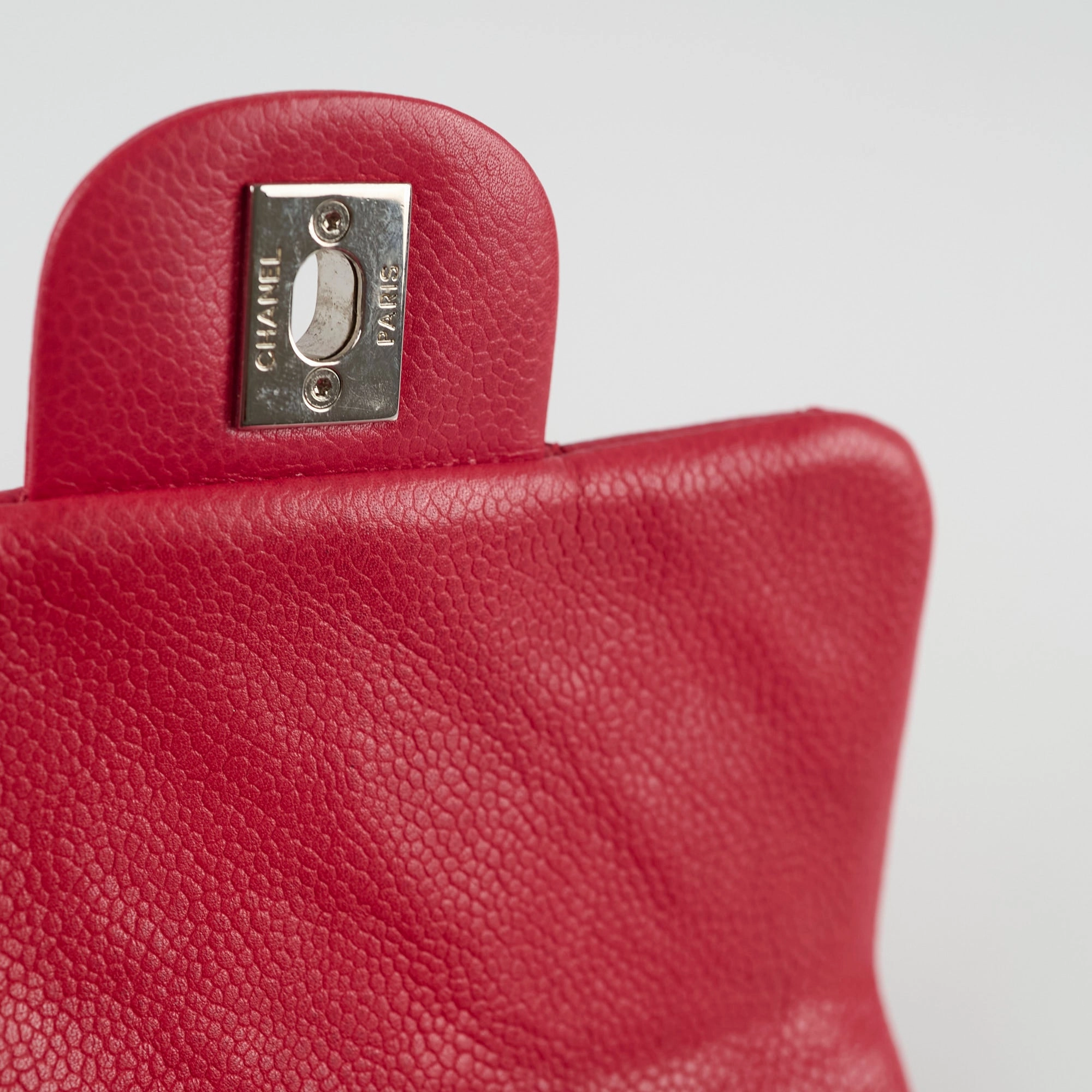 Chanel Caviar Mini Square Red