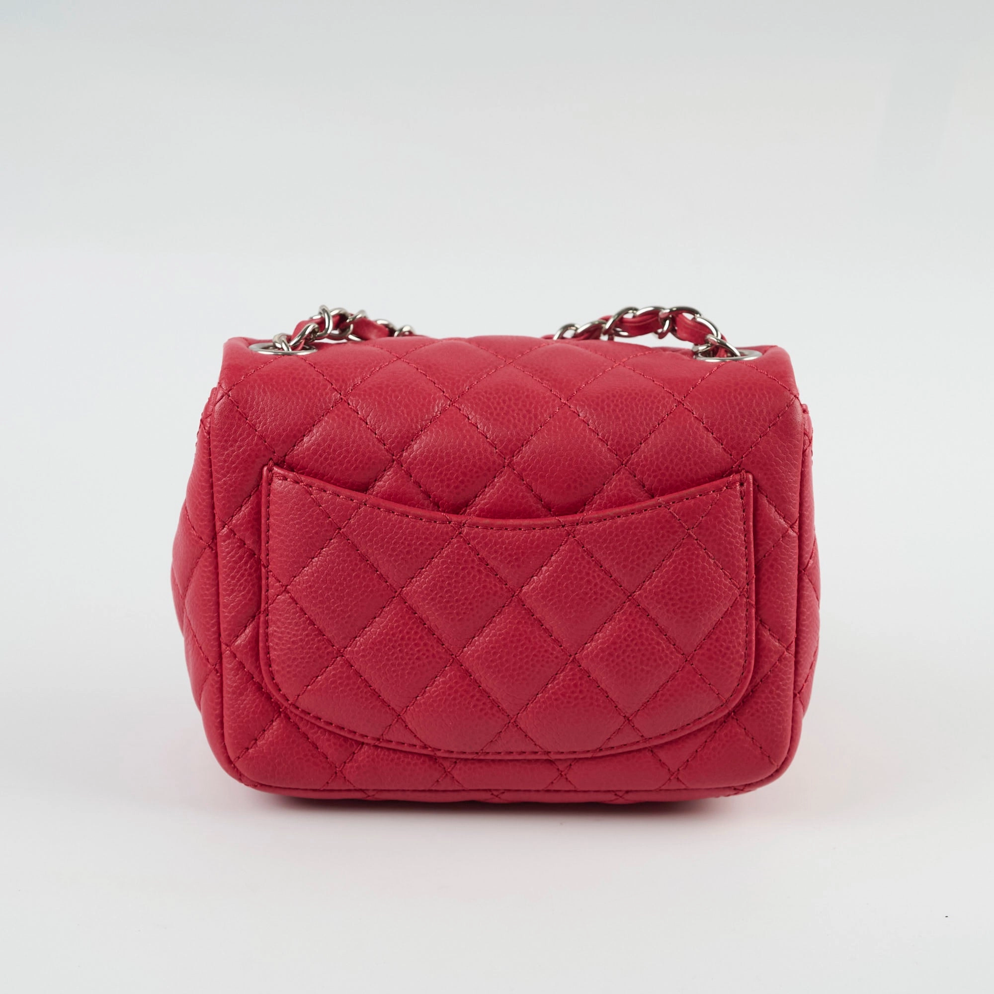 Chanel Caviar Mini Square Red