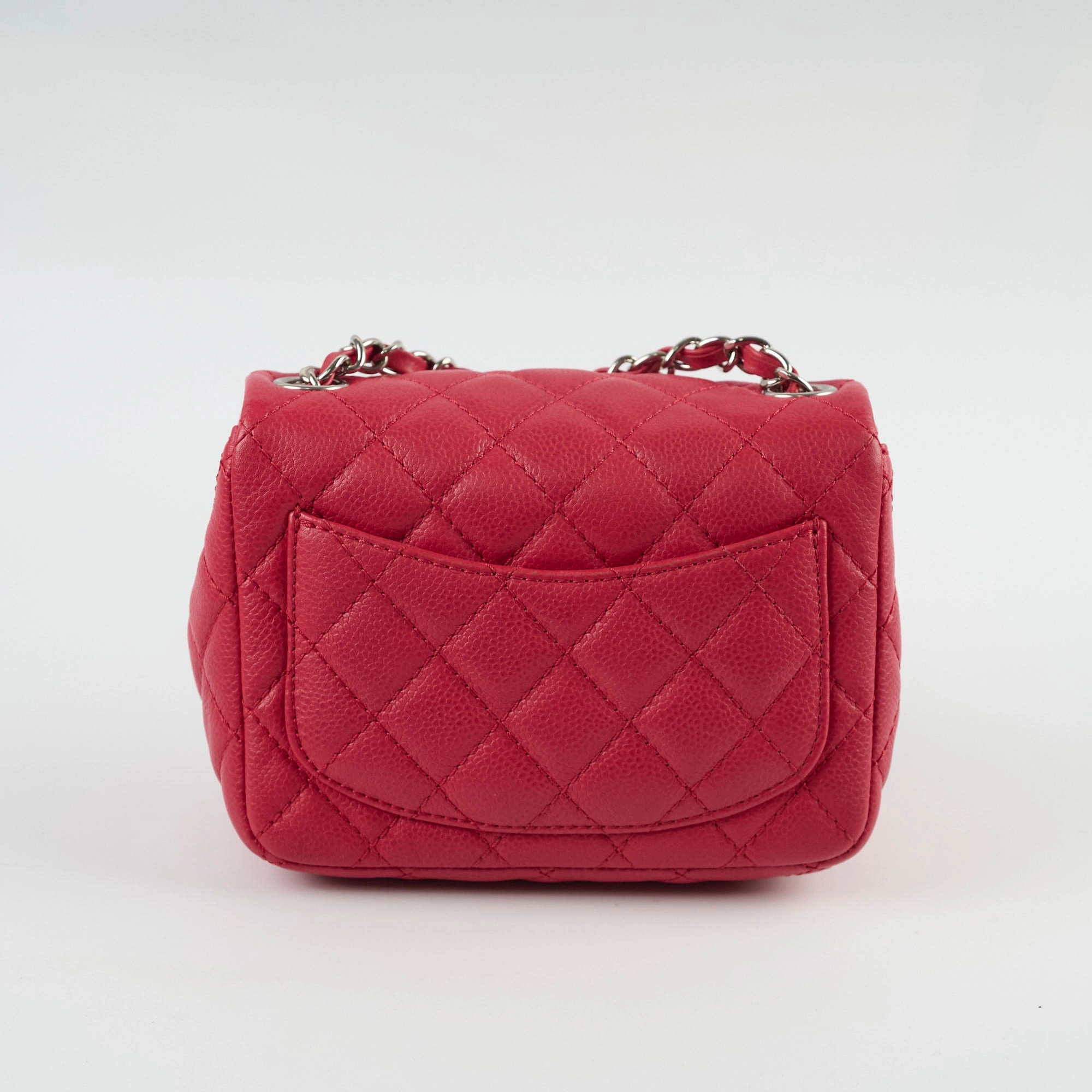 Chanel Caviar Mini Square Red