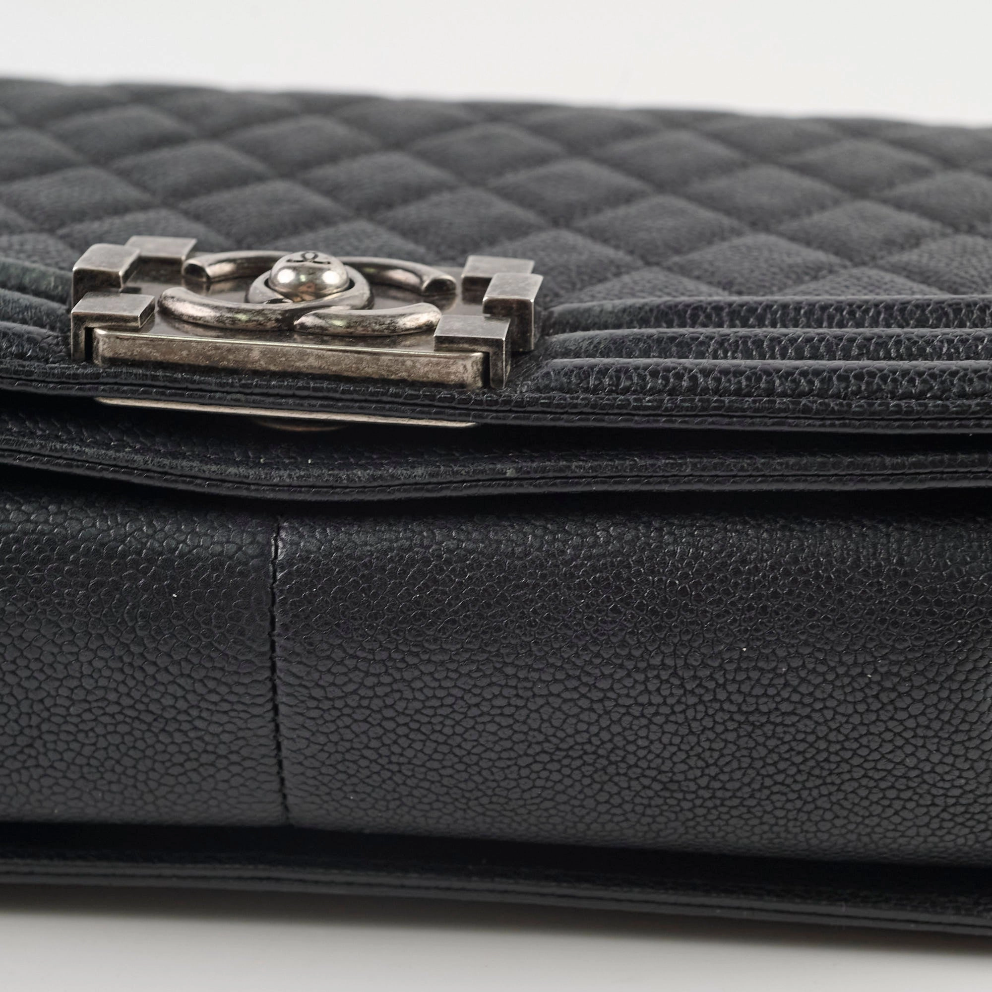 Chanel Caviar Old Medium Boy Bag Black Series 23