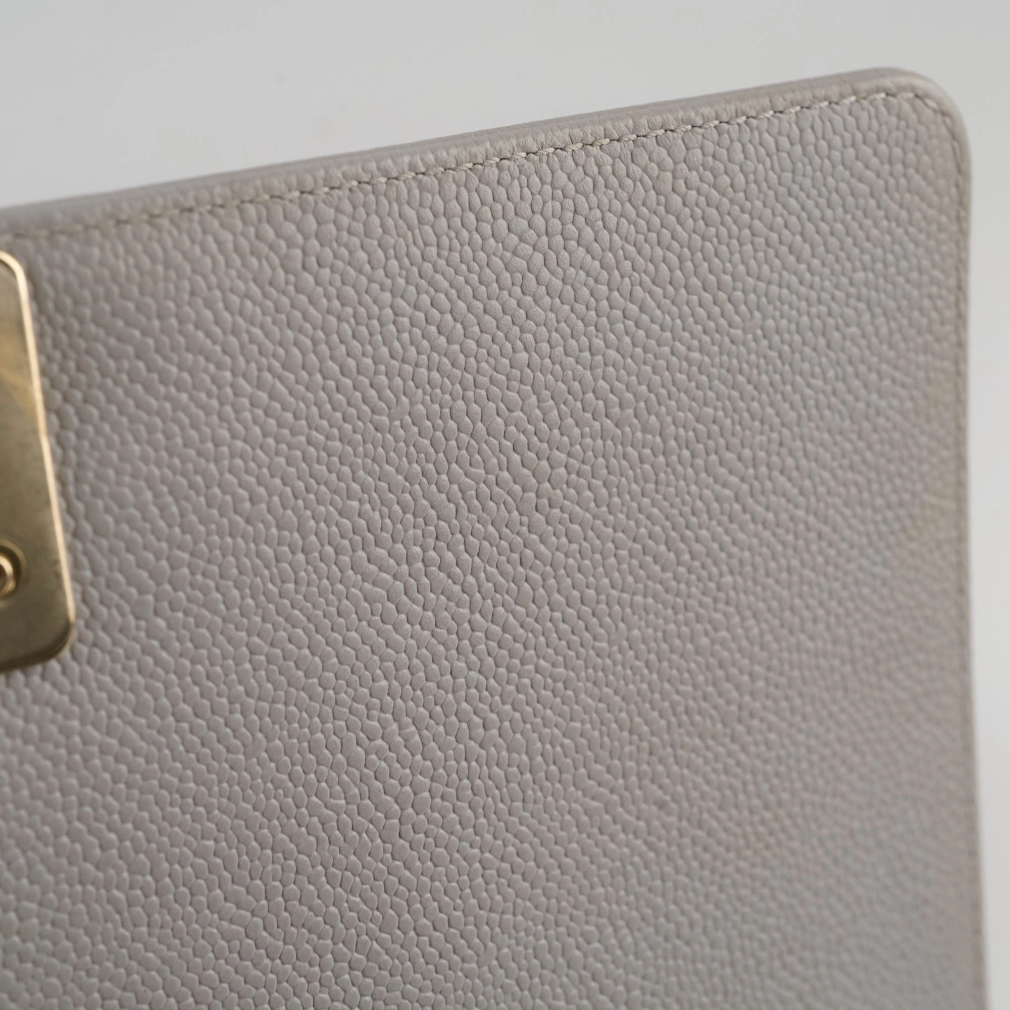 Chanel Caviar Old Medium Grey Series Microchip