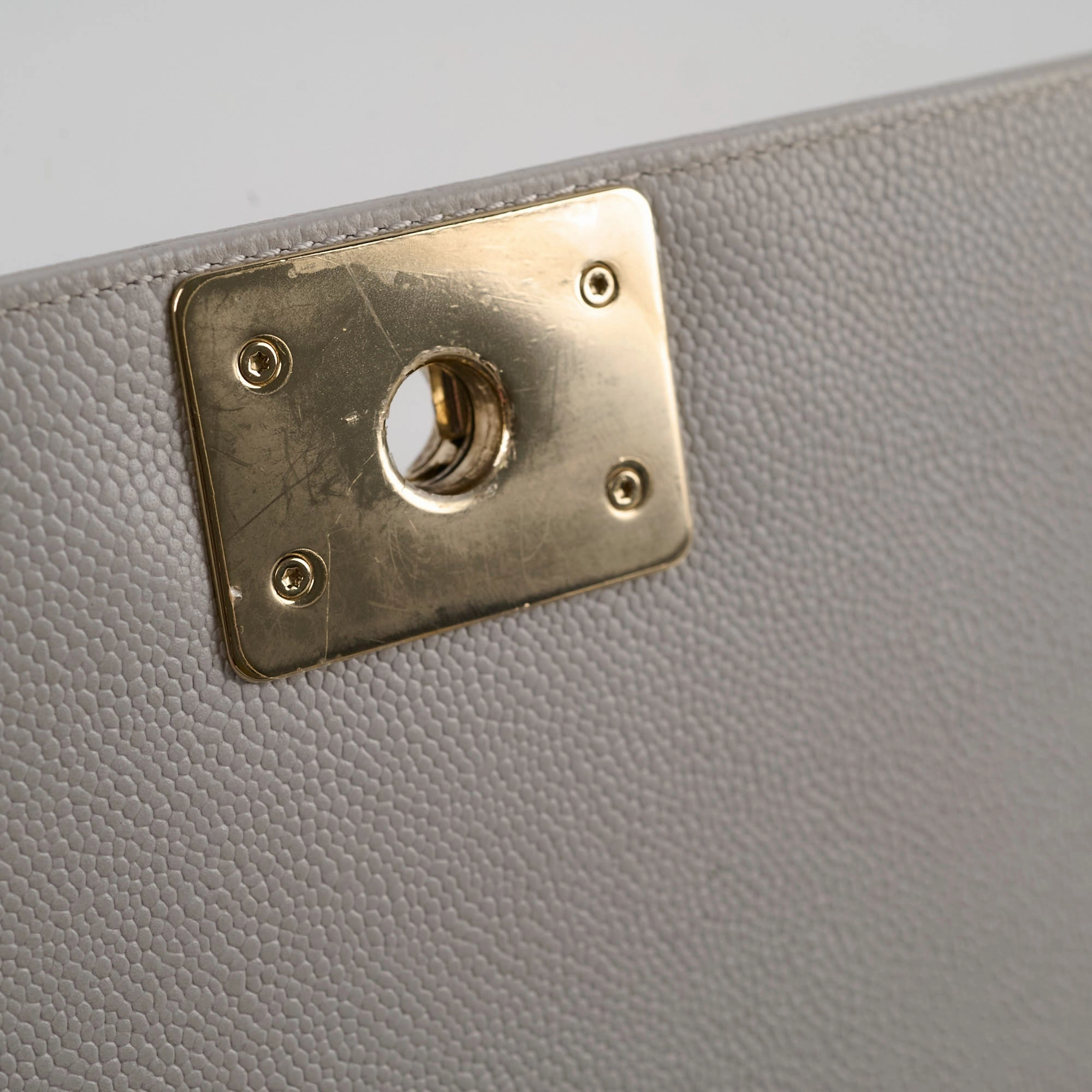 Chanel Caviar Old Medium Grey Series Microchip