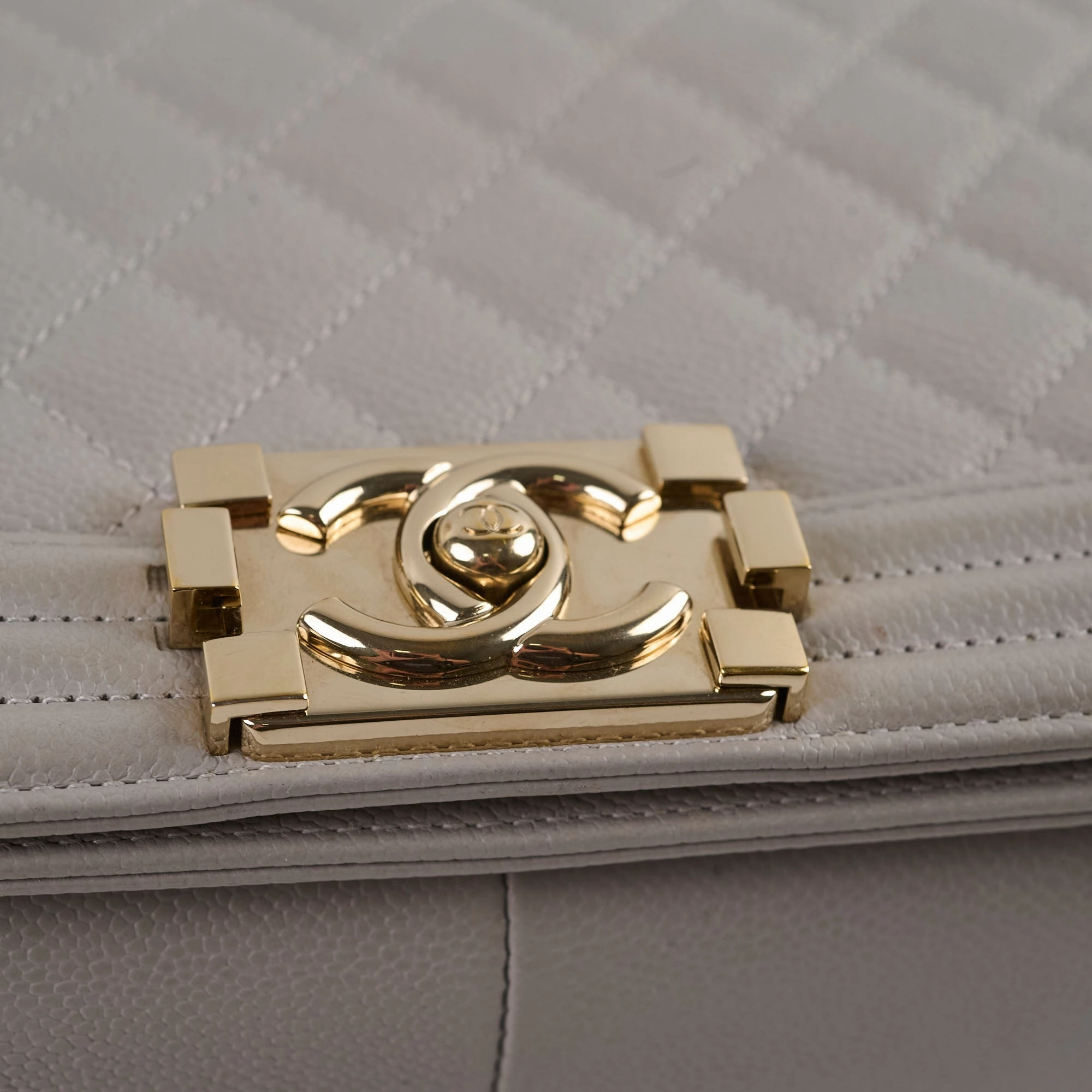 Chanel Caviar Old Medium Grey Series Microchip