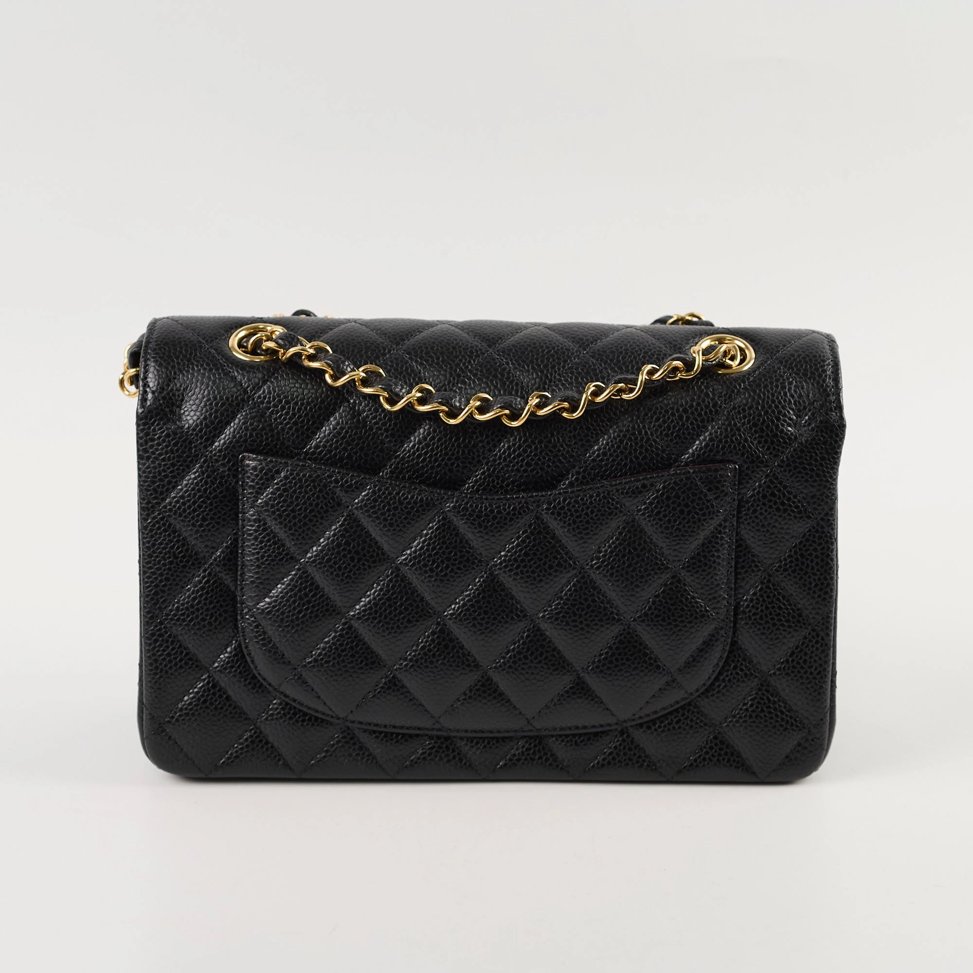 Chanel Caviar Small Classic Flap GHW Microchip