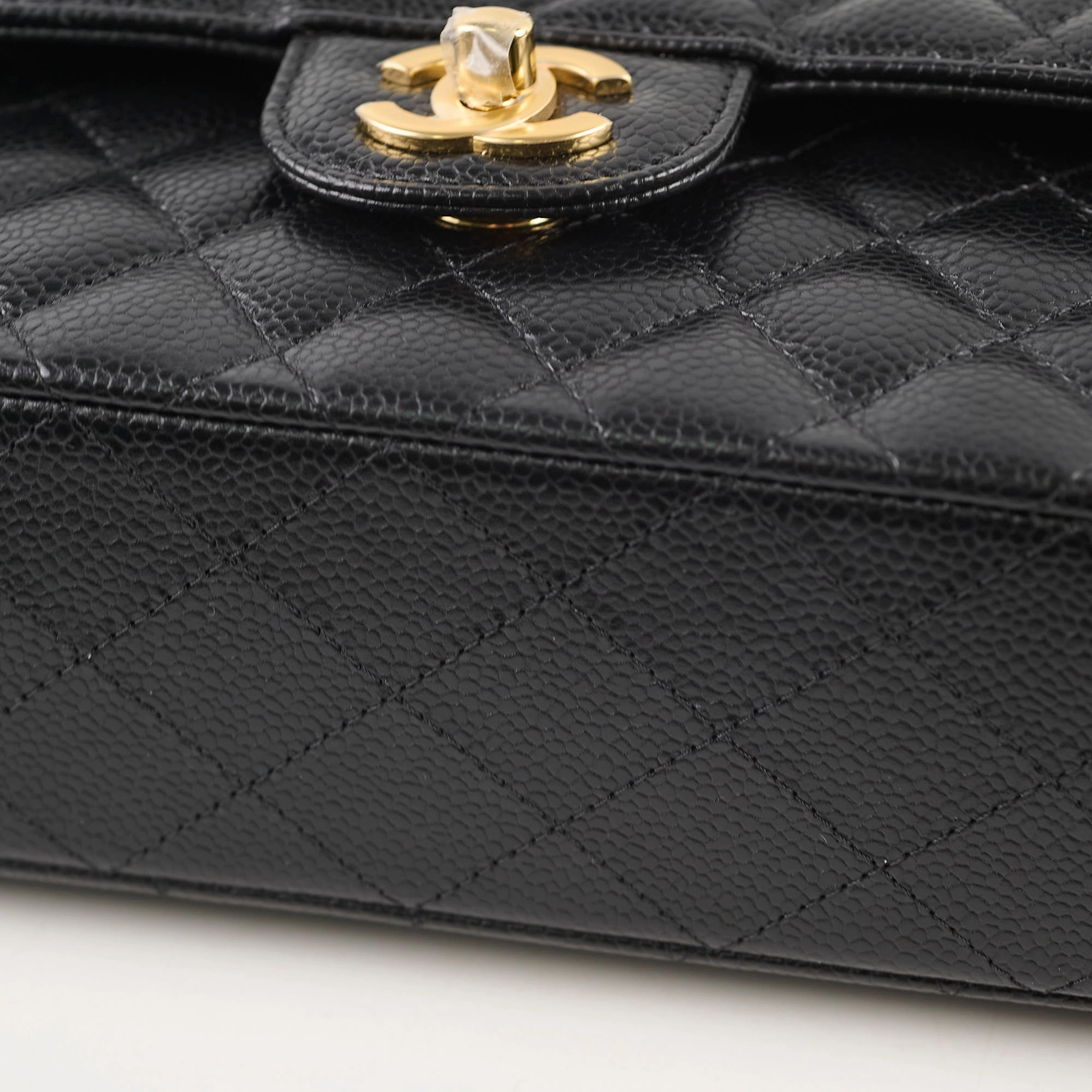 Chanel Caviar Small Classic Flap GHW Microchip