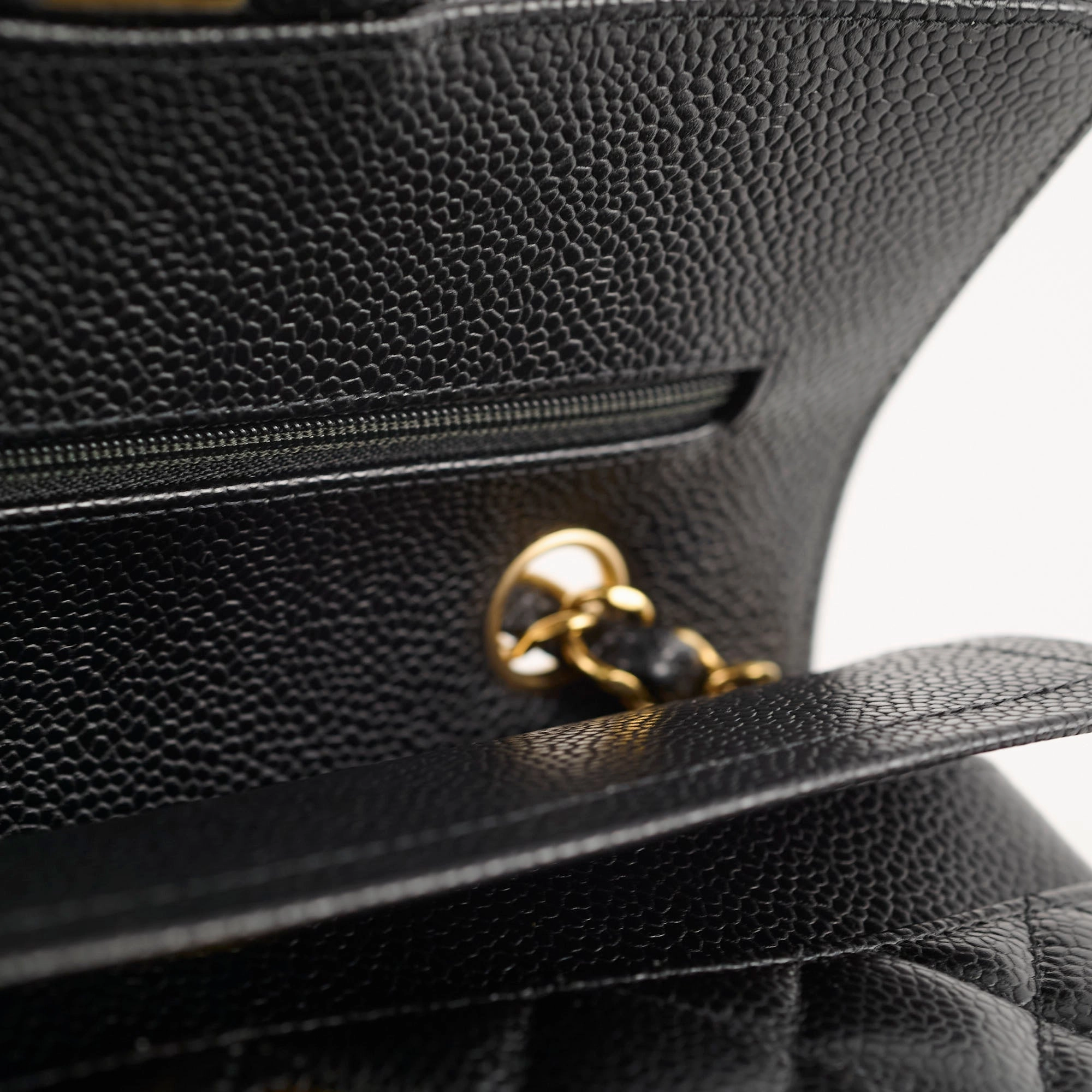 Chanel Caviar Small Classic Flap GHW Microchip