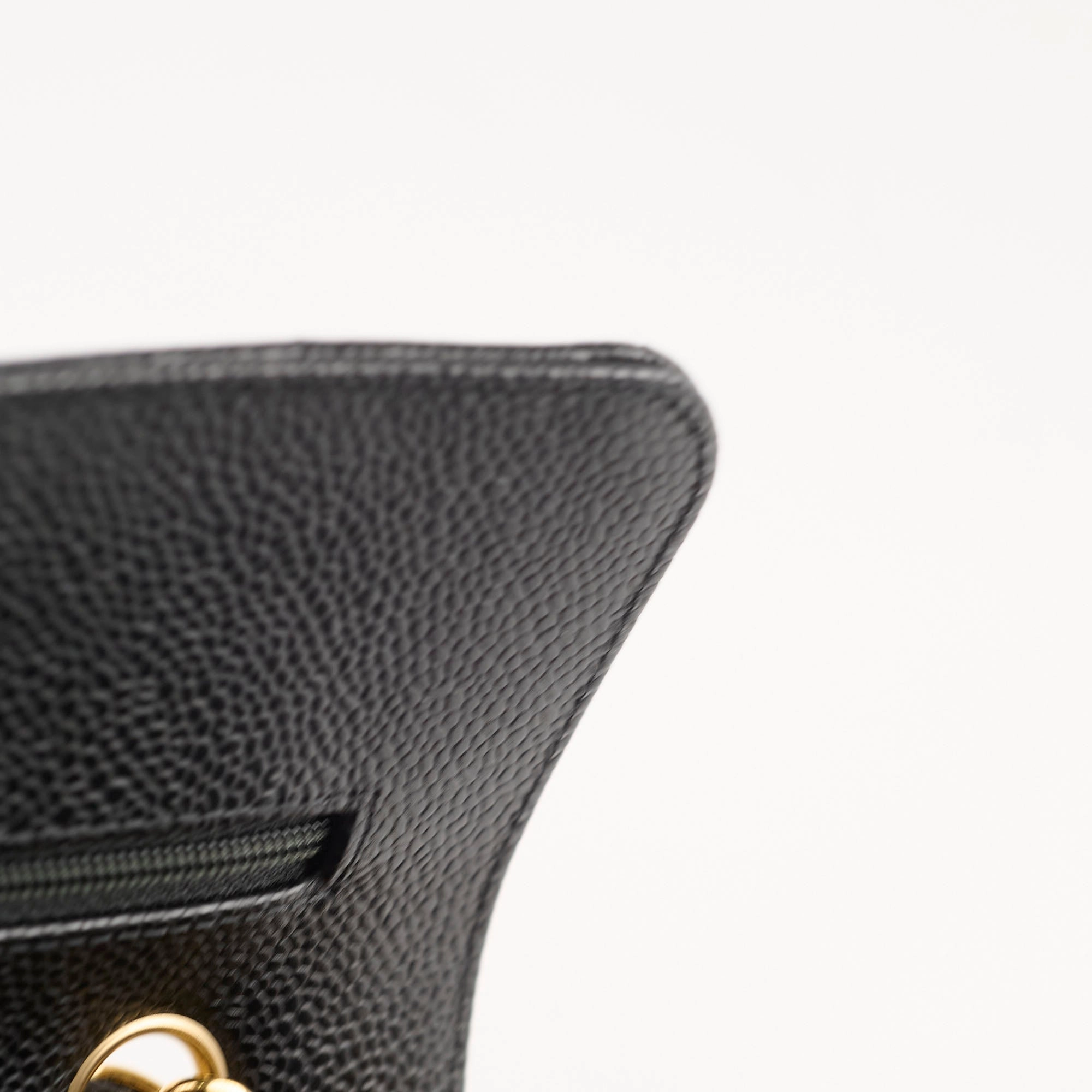 Chanel Caviar Small Classic Flap GHW Microchip