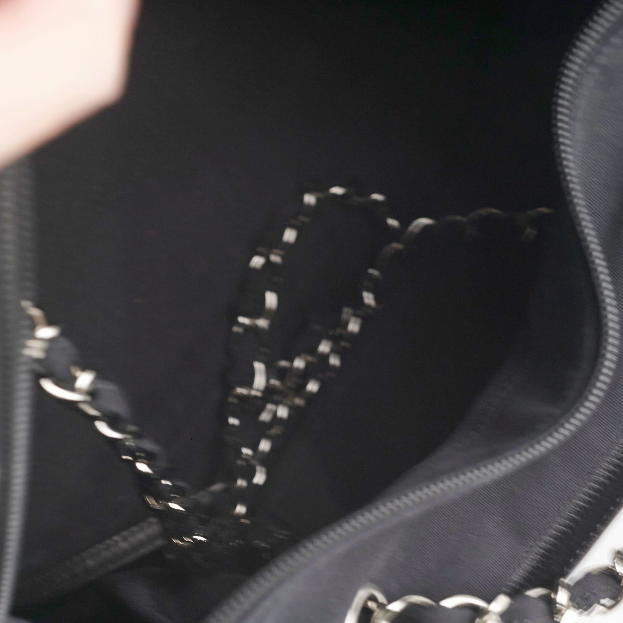 Chanel CC Logo Black Khaki Tote Bag