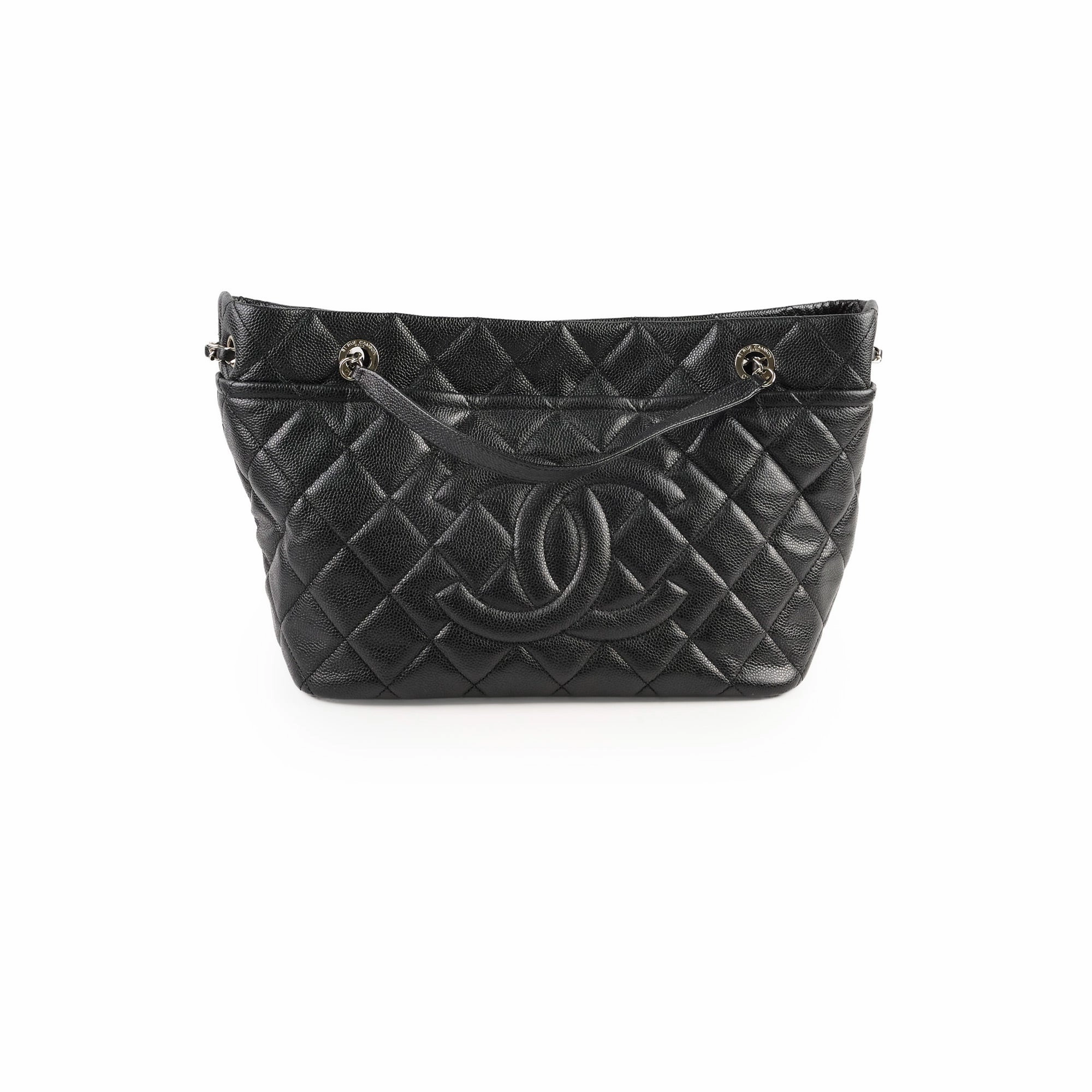 Chanel CC Logo Caviar Black Shoulder Bag - Series 17