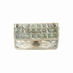 Chanel CC Turnlock Ice Cube Flap Silver