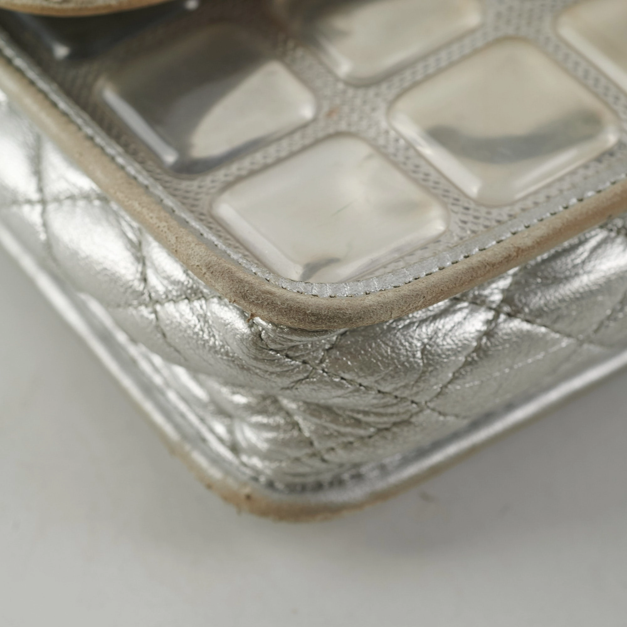 Chanel CC Turnlock Ice Cube Flap Silver