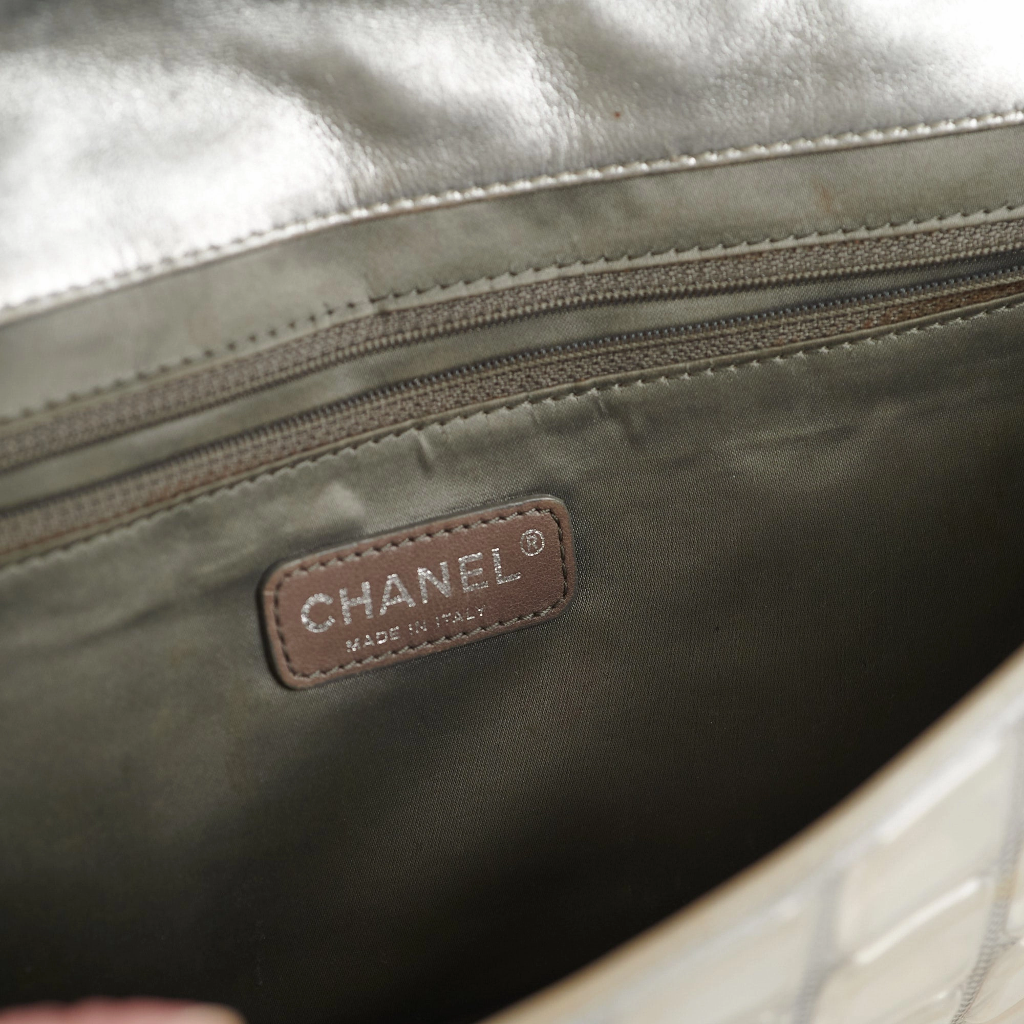 Chanel CC Turnlock Ice Cube Flap Silver