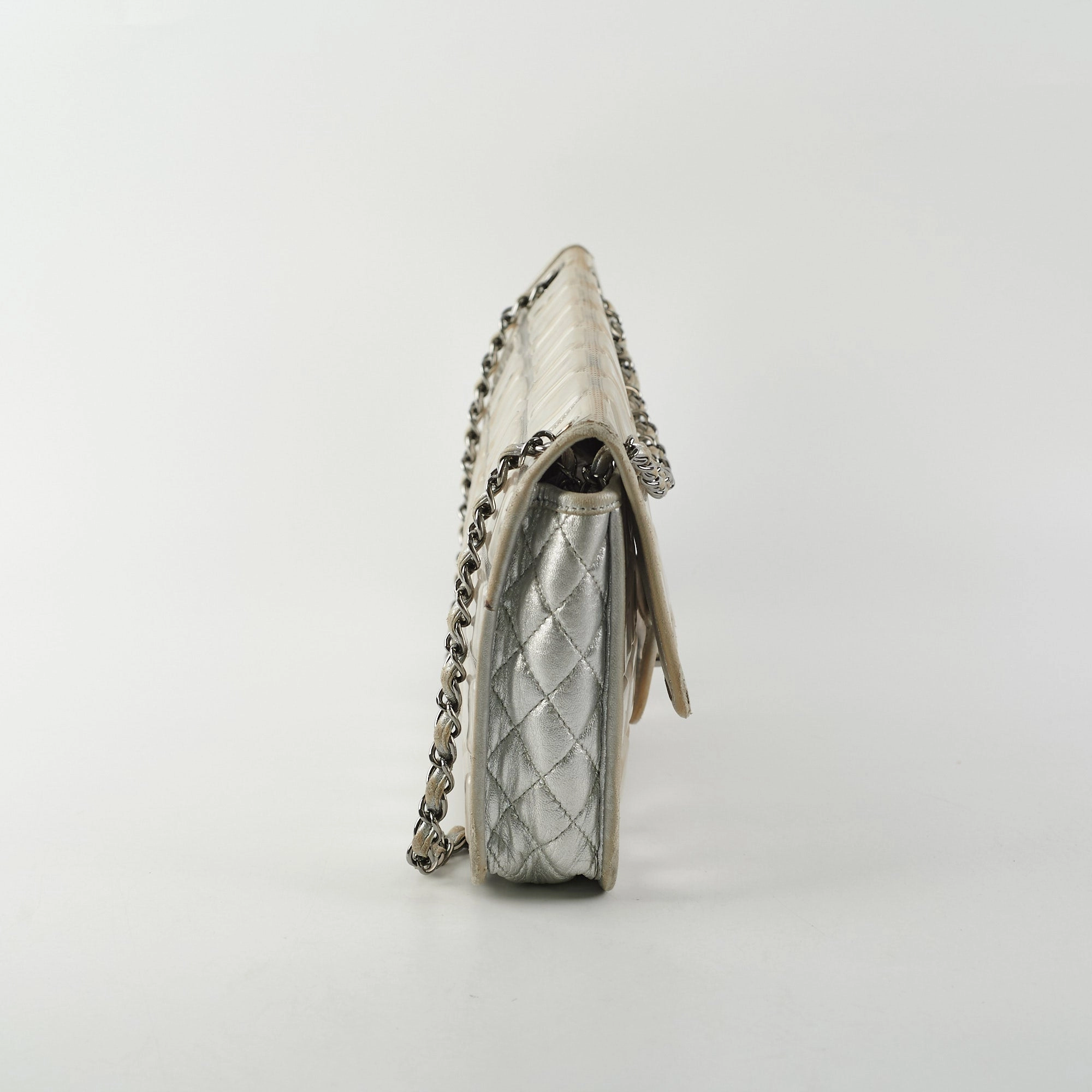 Chanel CC Turnlock Ice Cube Flap Silver