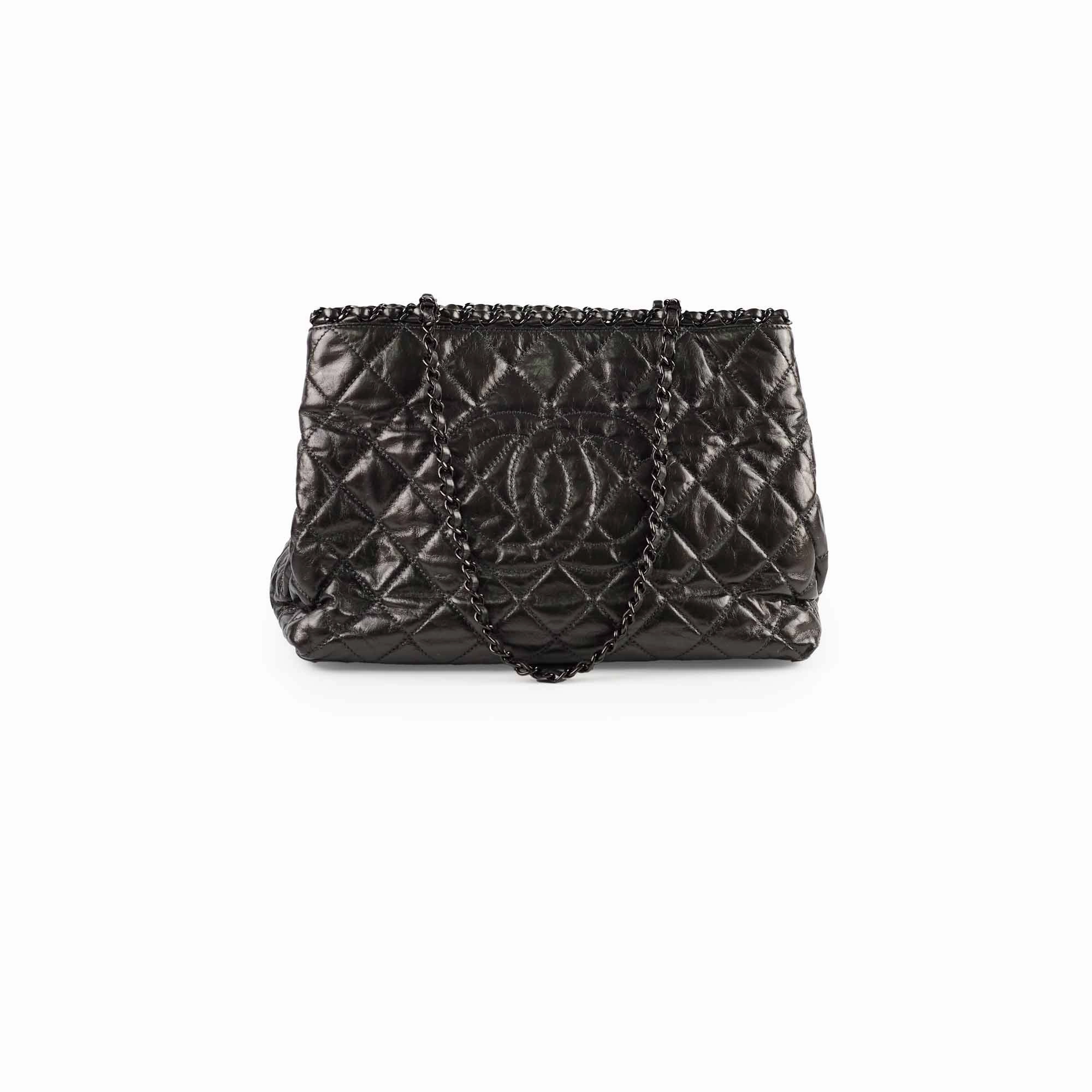 Chanel Chain Me Tote Bag Dark Grey