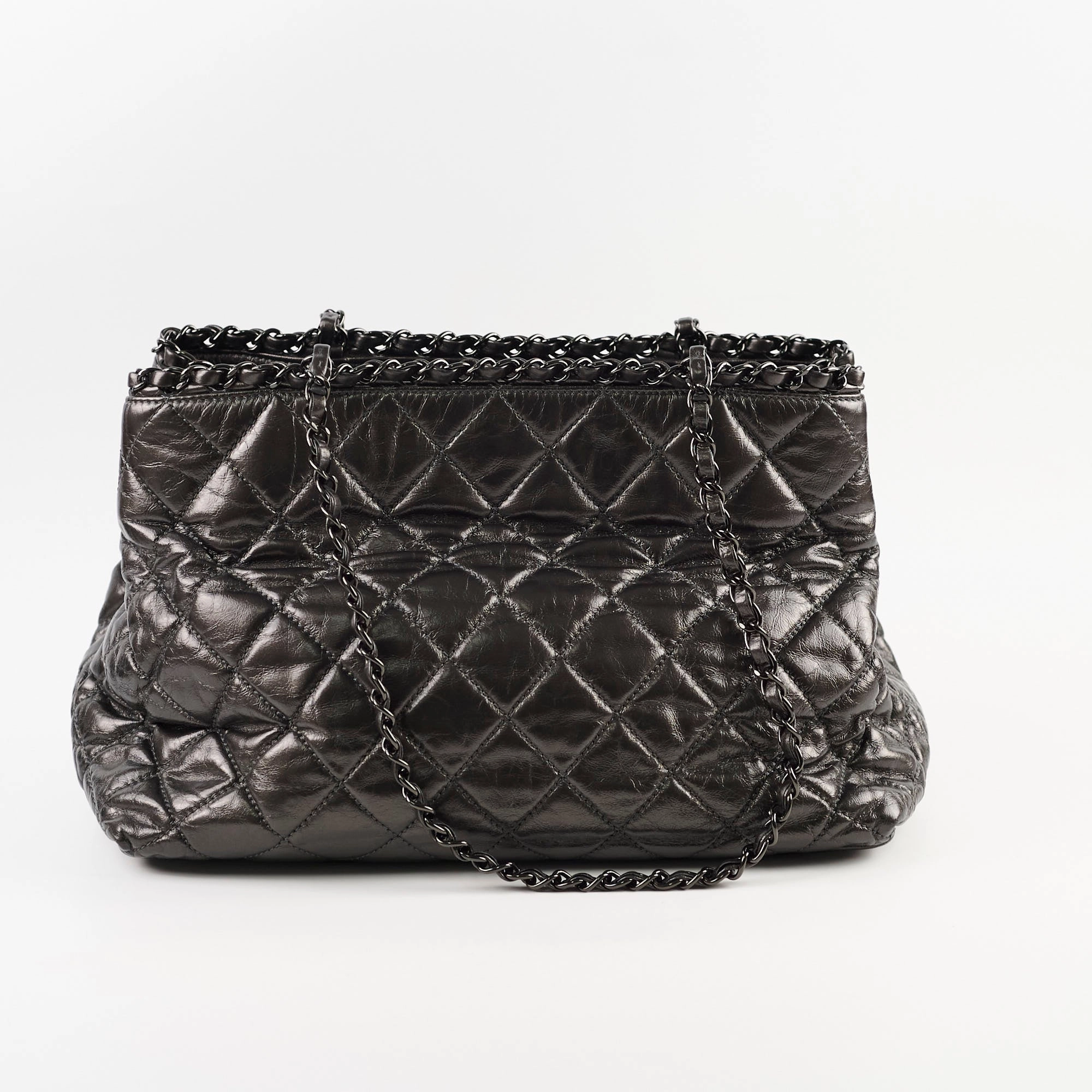 Chanel Chain Me Tote Bag Dark Grey