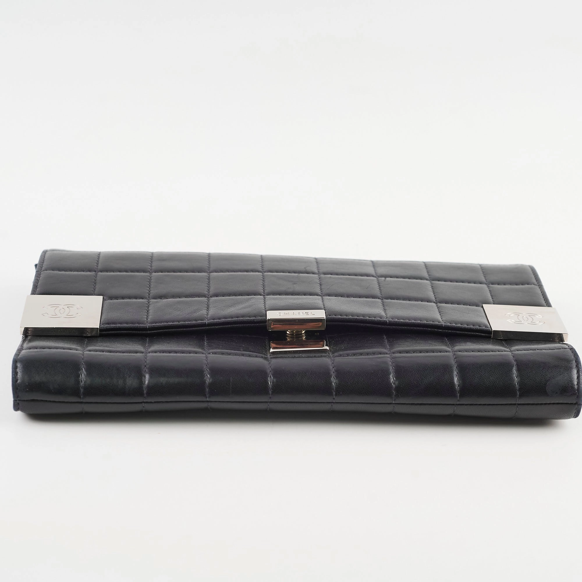Chanel Chocolate Bar Wallet on Chain WOC Black Lambskin