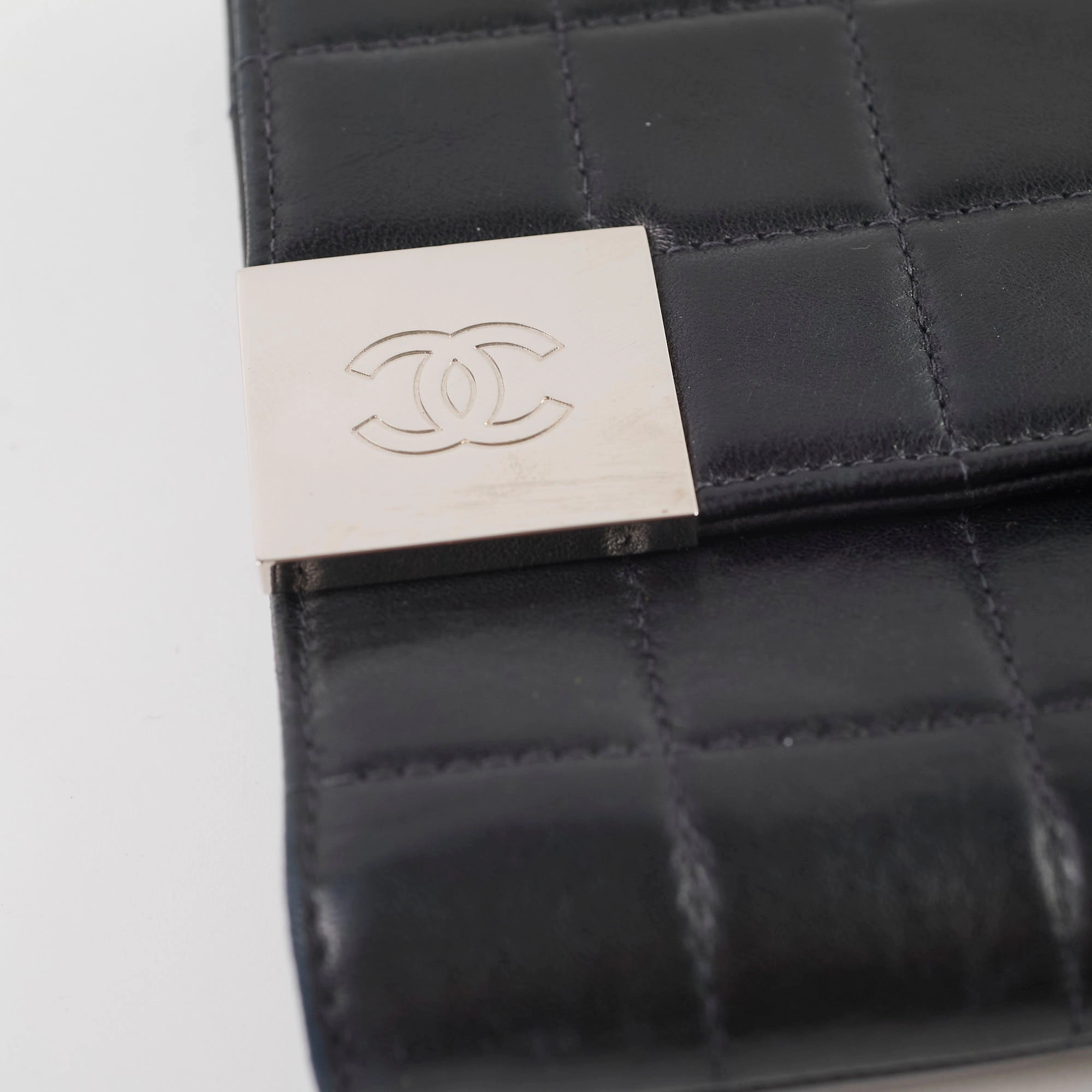 Chanel Chocolate Bar Wallet on Chain WOC Black Lambskin