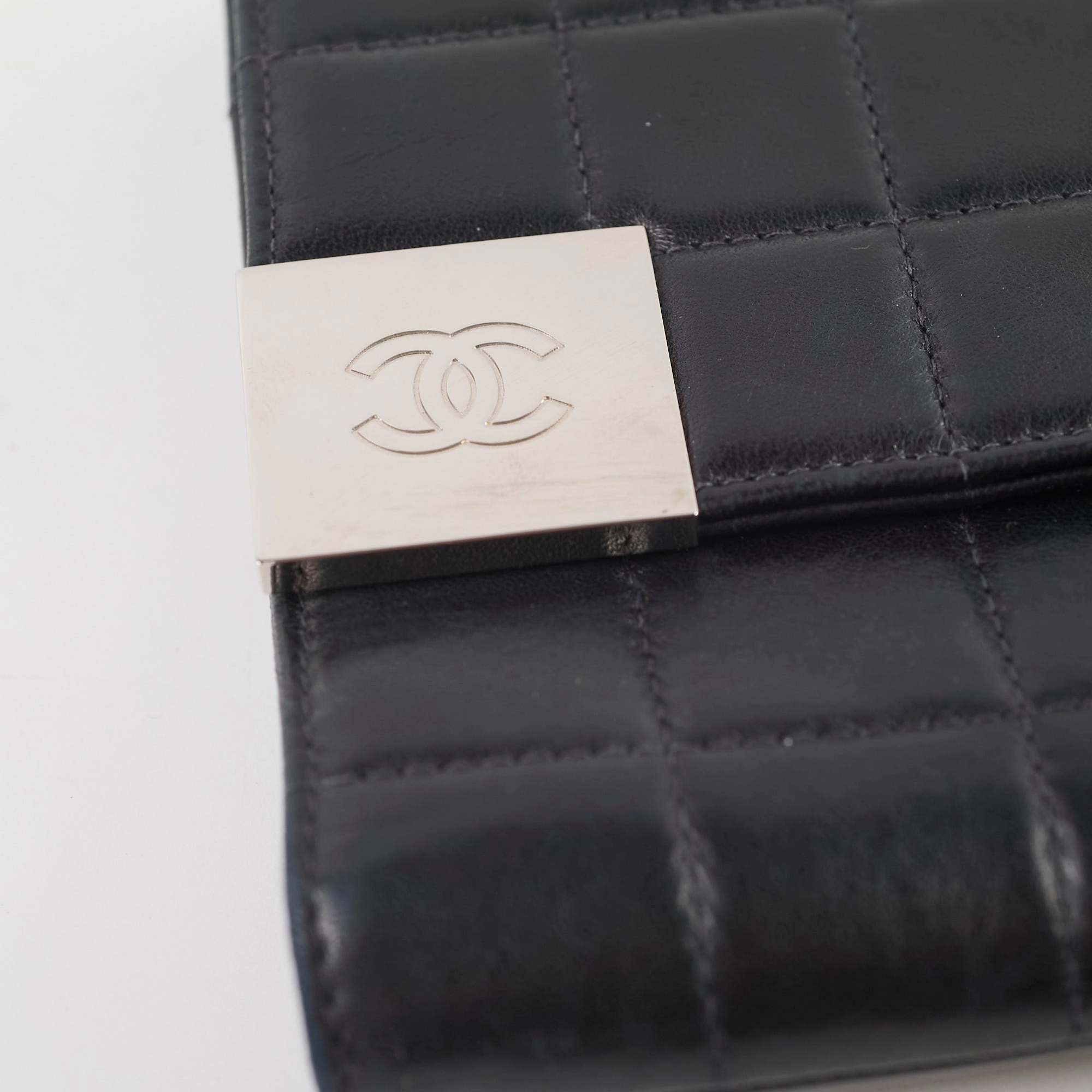Chanel Chocolate Bar Wallet on Chain WOC Black Lambskin