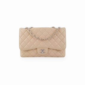 Chanel Classic Flap Jumbo Caviar Beige