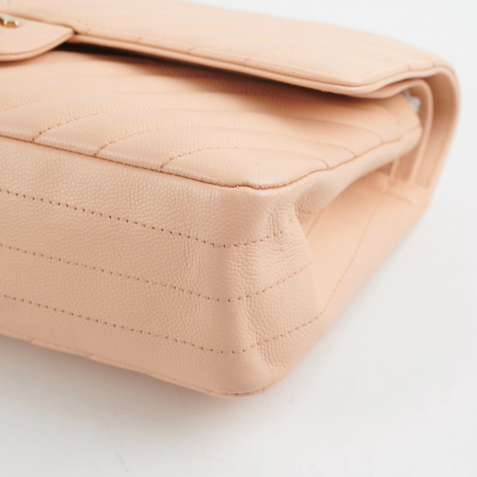 Chanel Classic Flap Medium Beige Clair Caviar Shoulder Bag